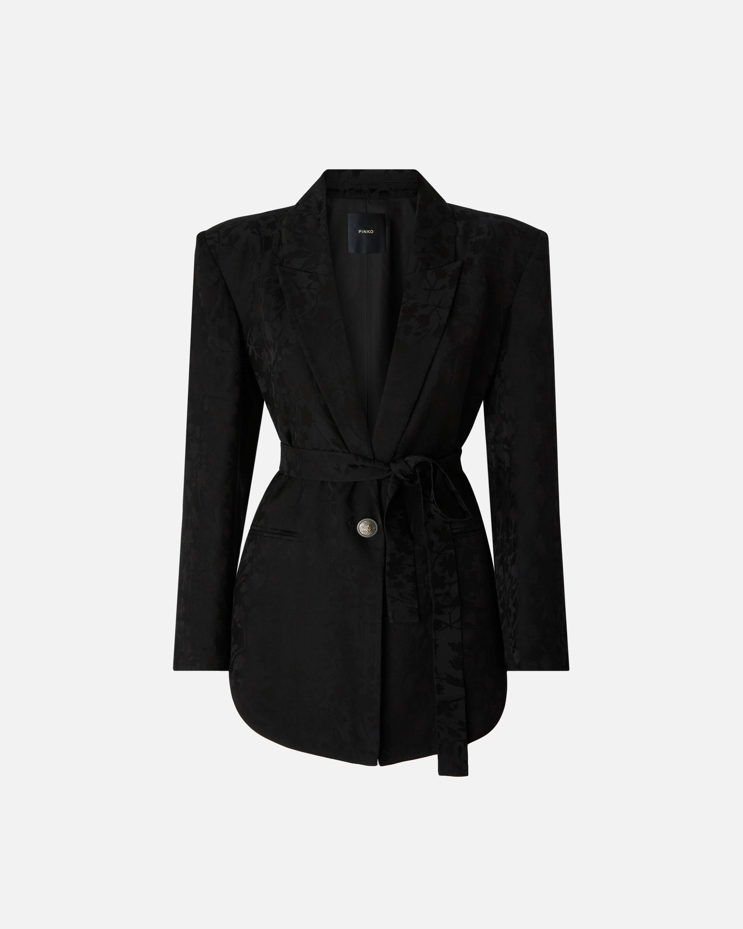 Veste kimono en jacquard fleuri PINKO Noir