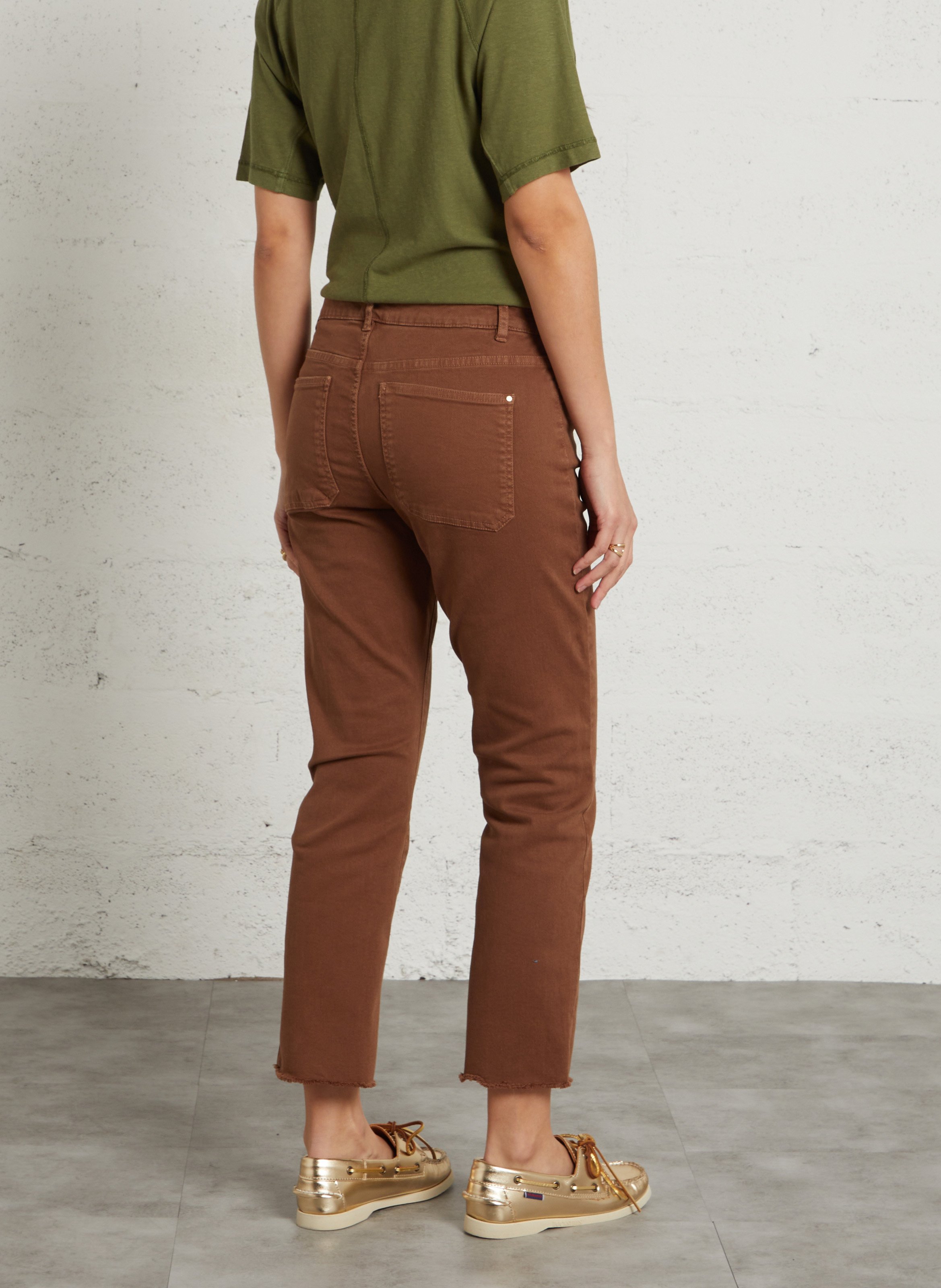 Rechte 7/8-jeans met 5 zakken MAISON 123 Bruin