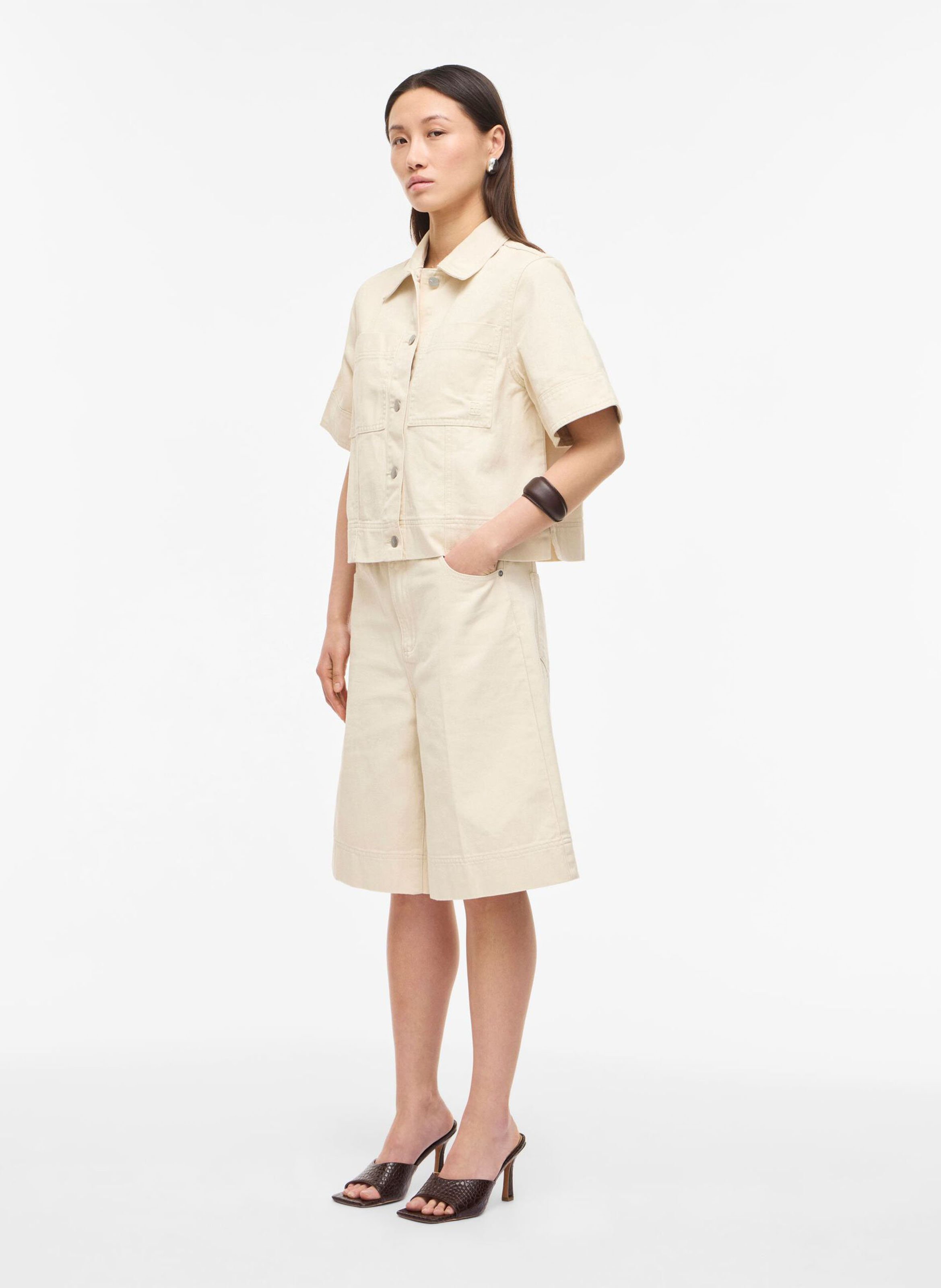 Bermuda droit en coton ROUGE EDIT Beige