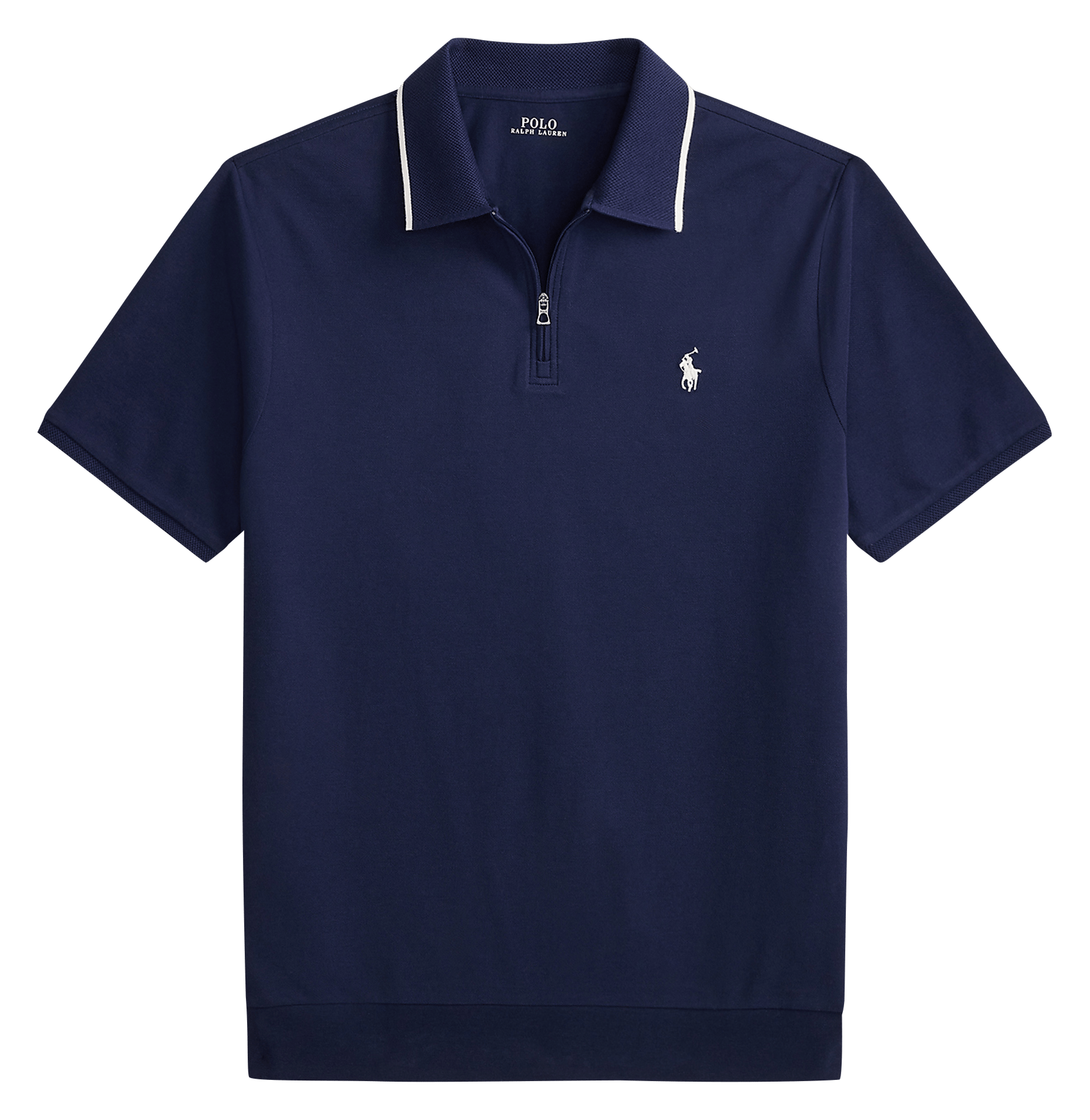 Straight cotton-blend polo shirt POLO RALPH LAUREN Blue