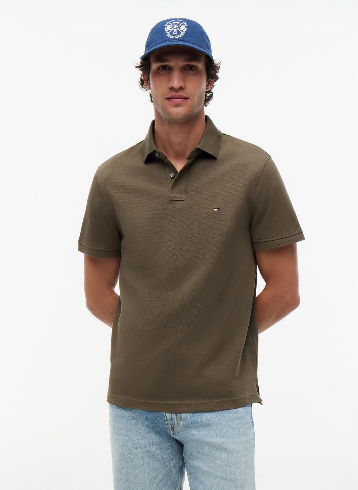 Regular-fit organic cotton-blend polo shirt TOMMY HILFIGER
