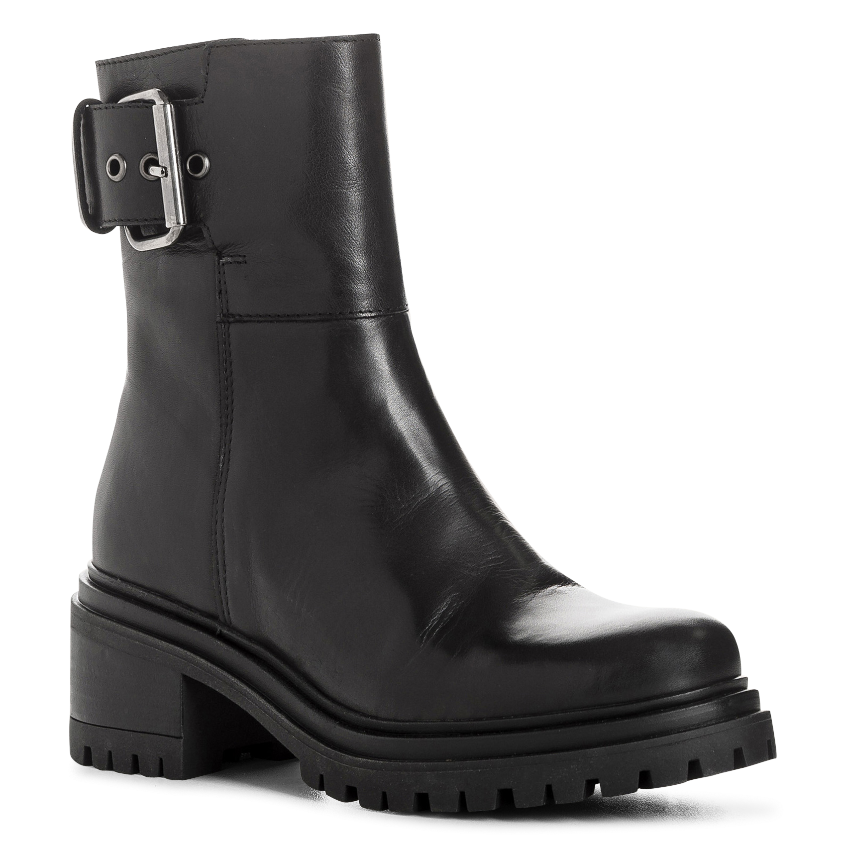 Lederstiefeletten REQINS Schwarz