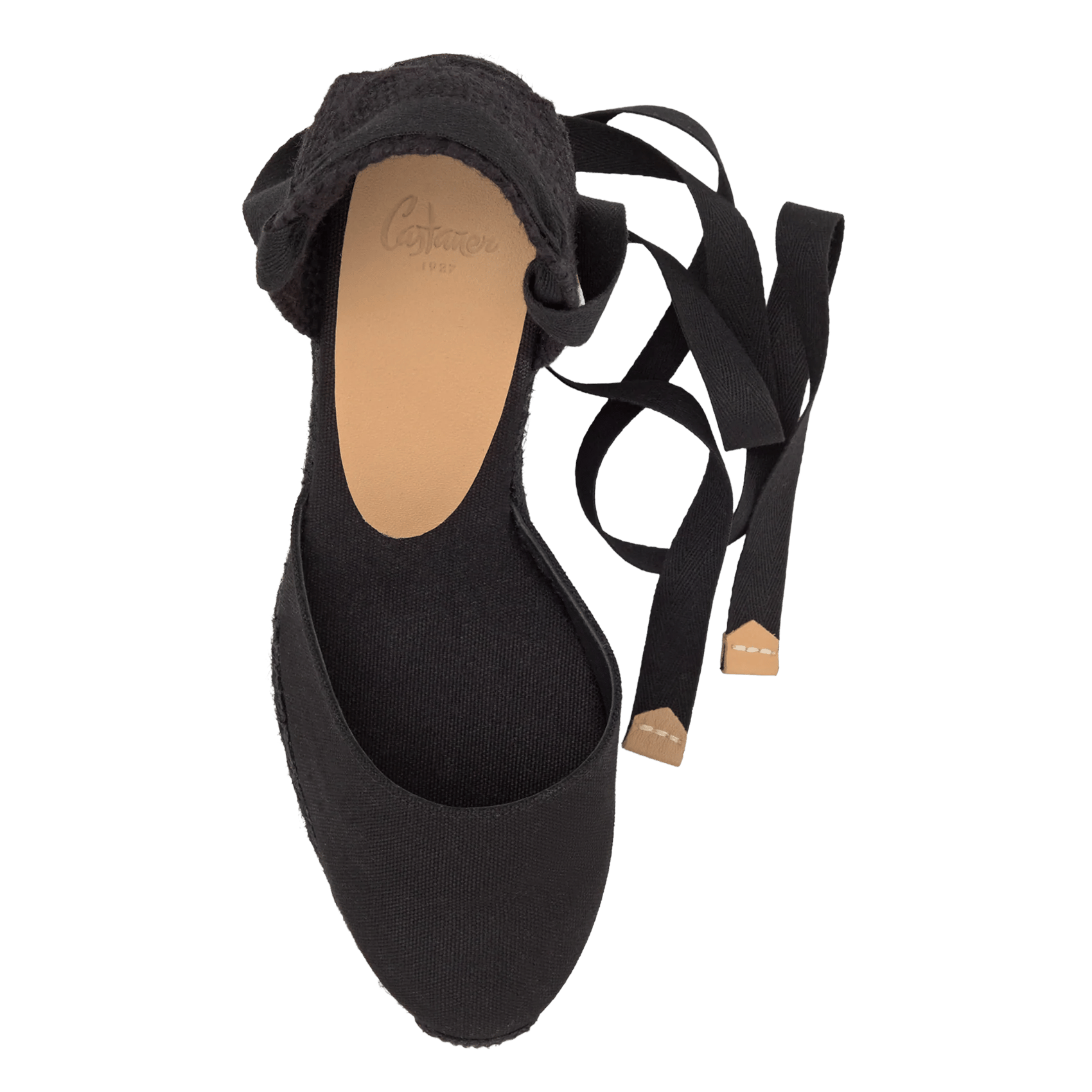 Espadrilles compensées unies CASTANER Noir