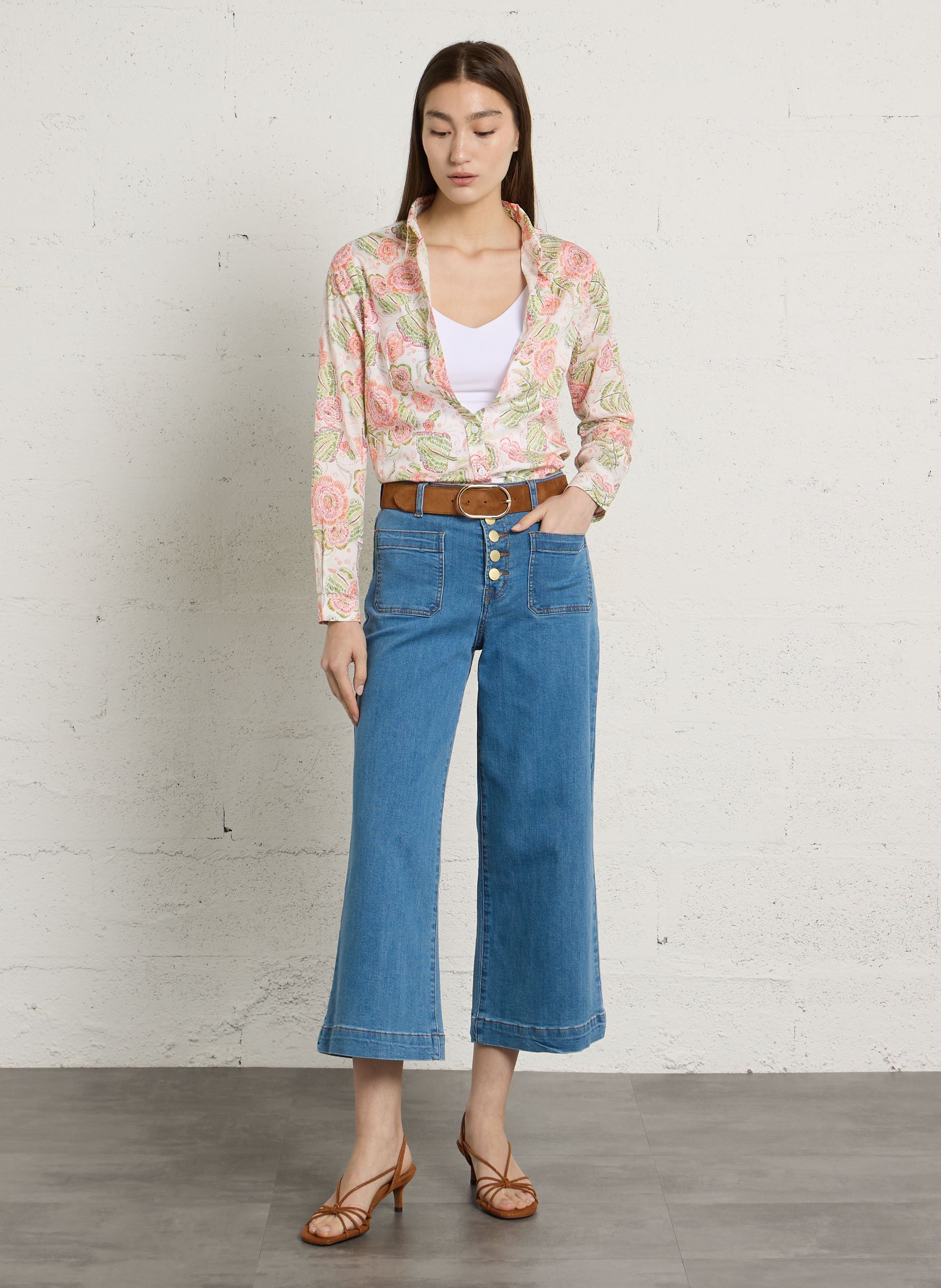 Overhemd met bloemenprint ARMOR LUX Wit