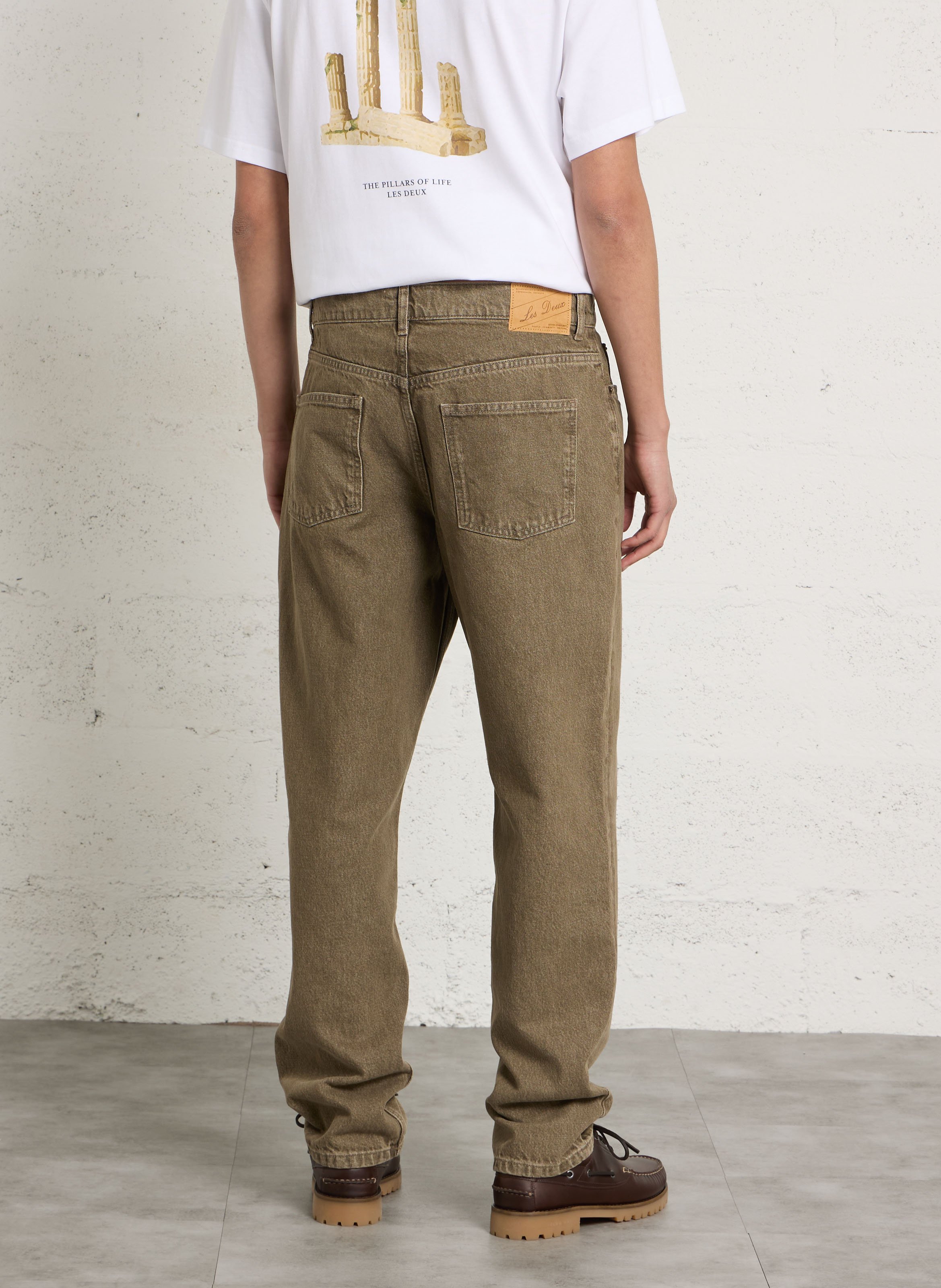 Csally - Gerade geschnittene Baumwollhose LES DEUX Braun