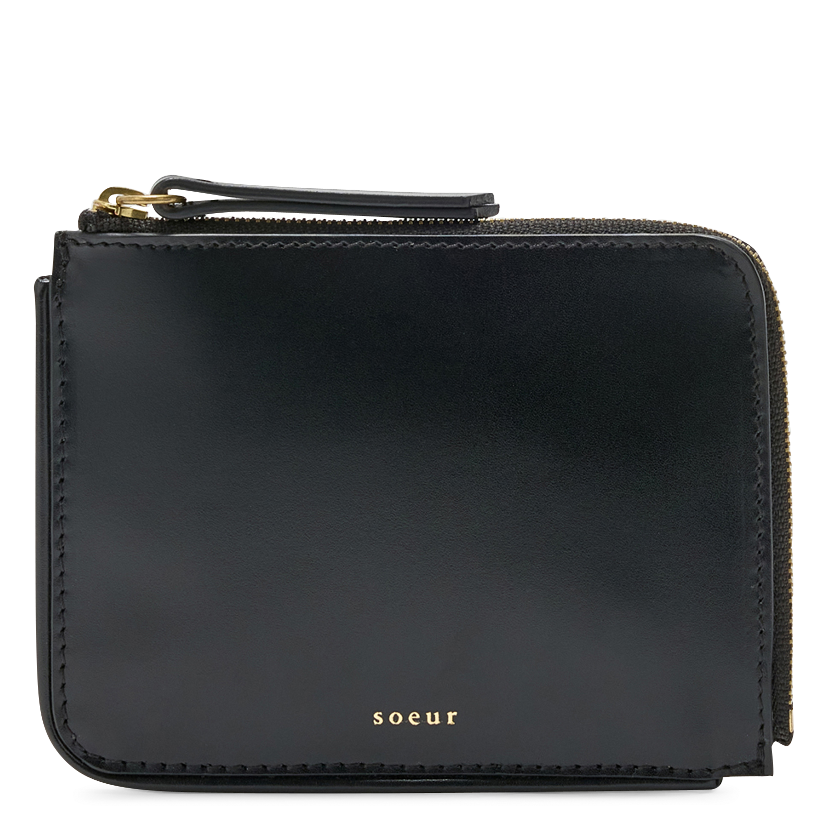 Leder-Portemonnaie SOEUR Schwarz