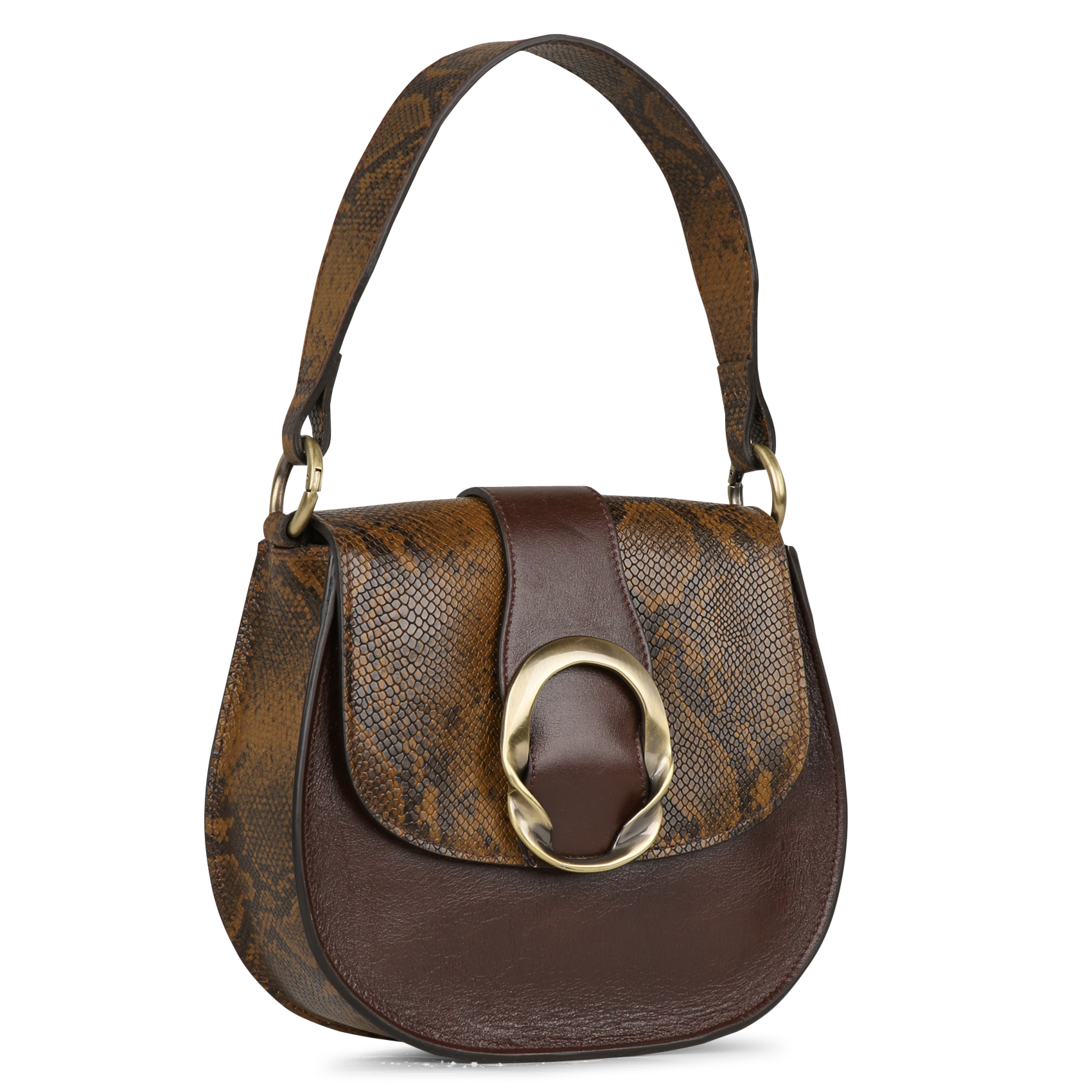 Leather shoulder bag MAISON 123 Beige