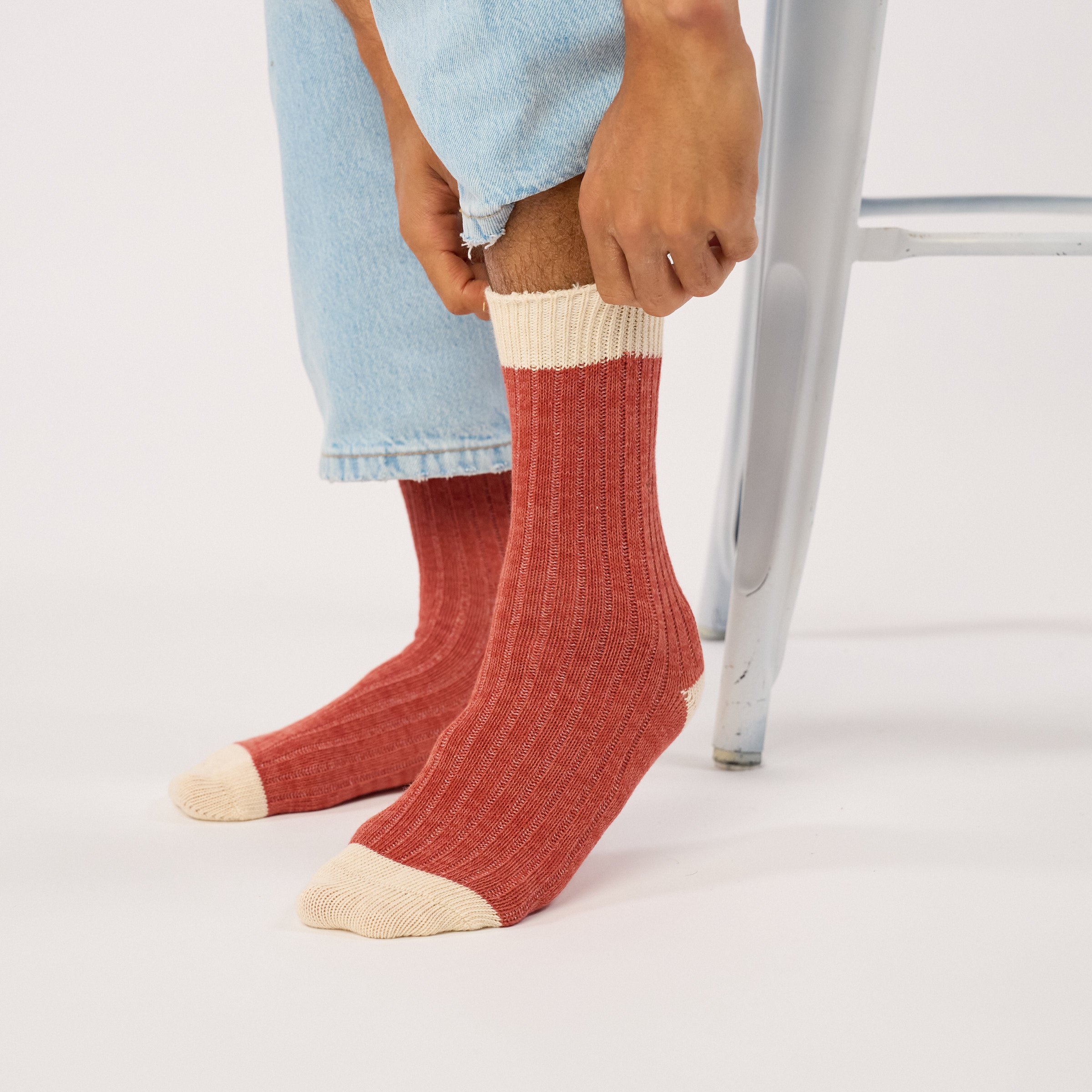 Thick cotton club socks | Red BILLYBELT Men
