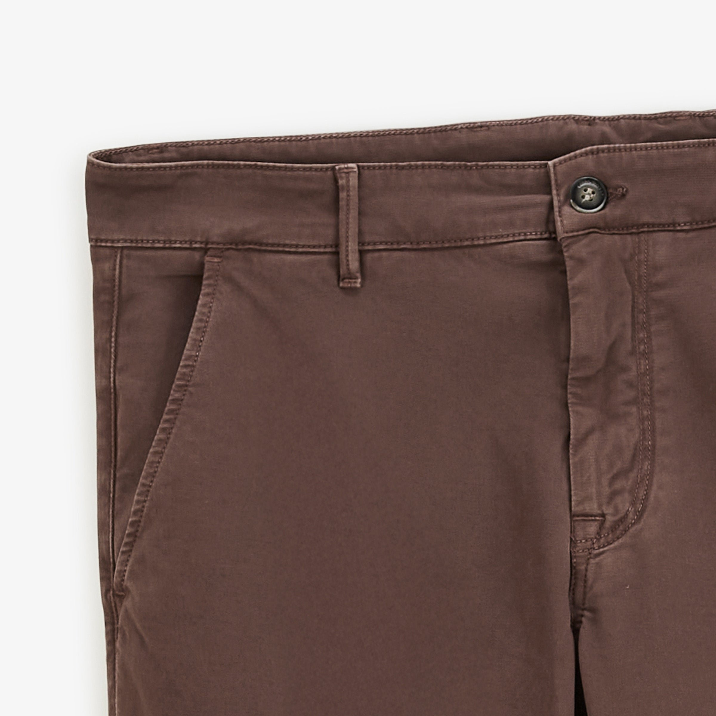 Stretch cotton chino with comfortable fit SERGE BLANCO Brown