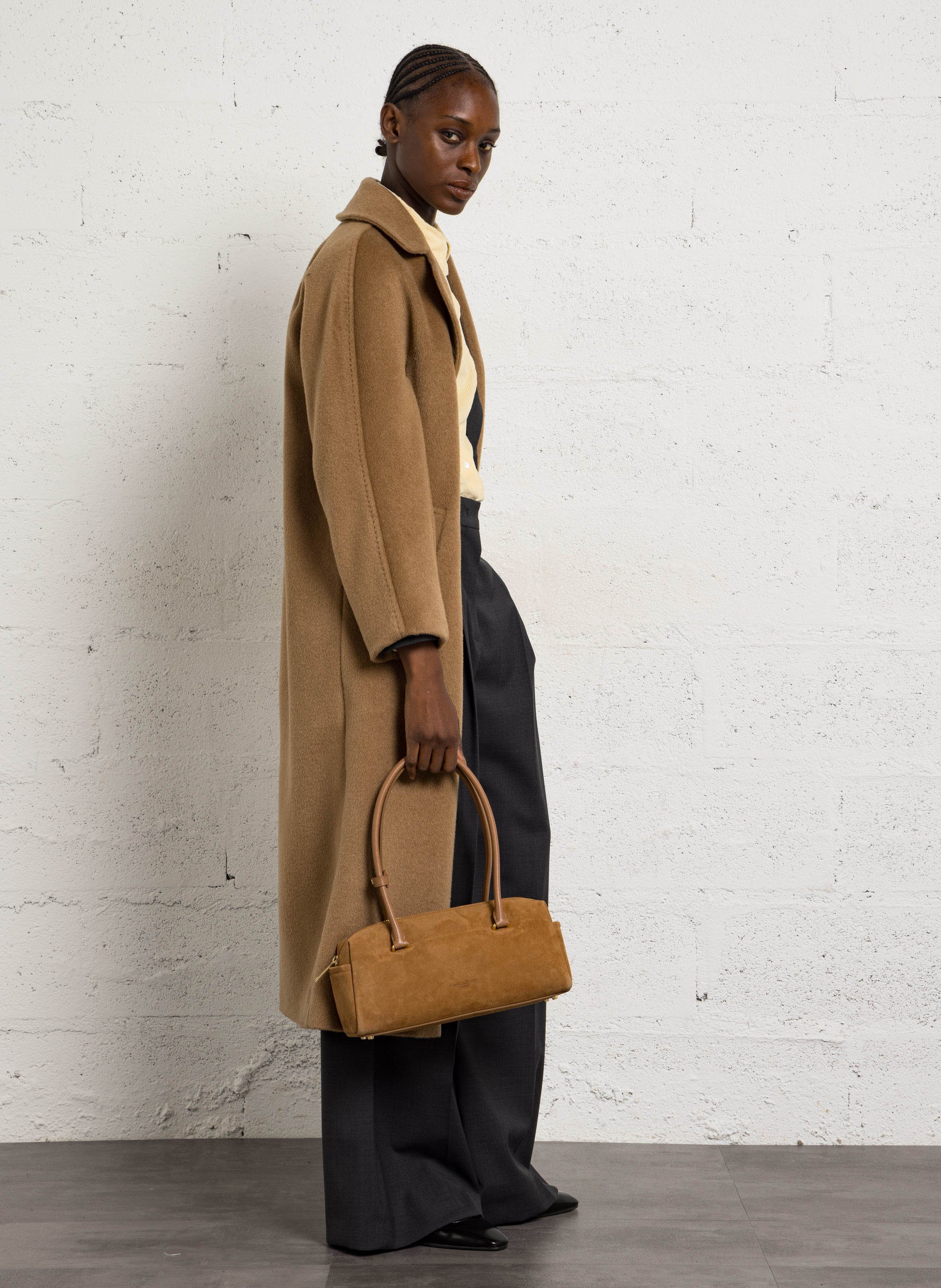 Handtasche aus Veloursleder LANCASTER PARIS Braun