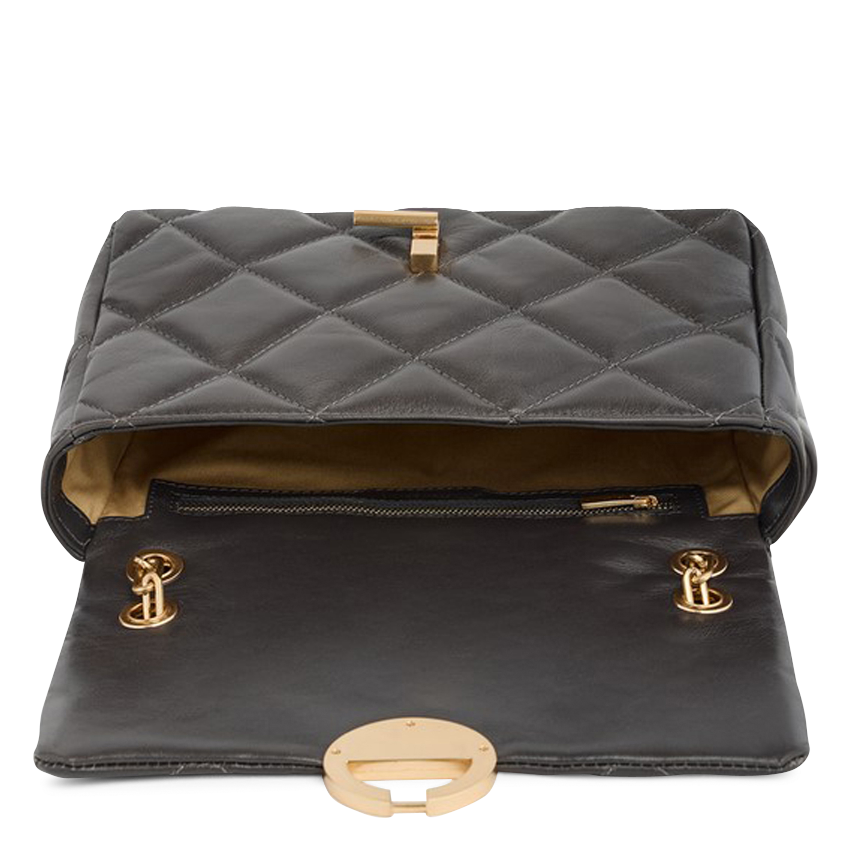 Sac bandoulière en cuir | Gris VANESSA BRUNO Femme