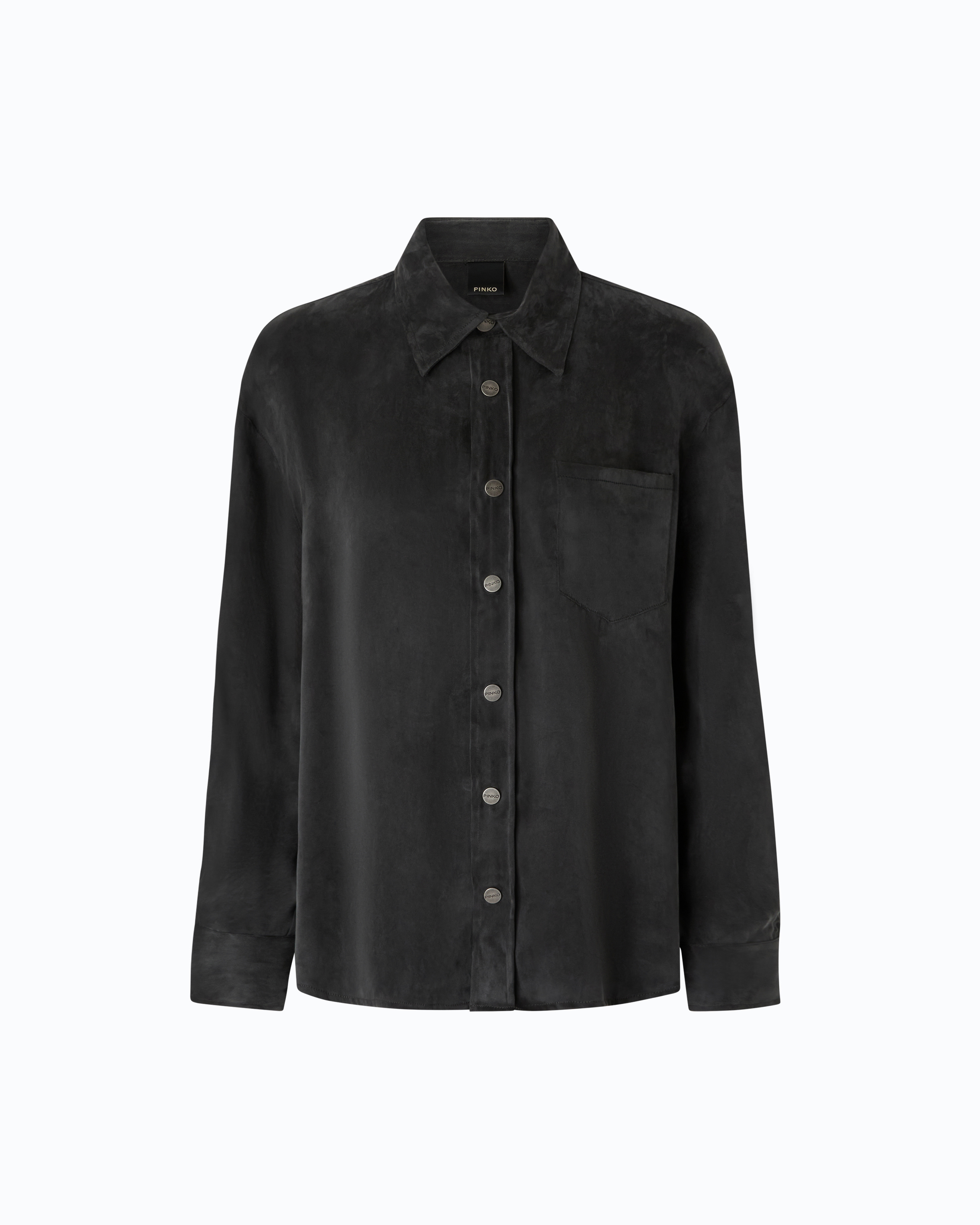 Peach-skin twill shirt | Black PINKO Women