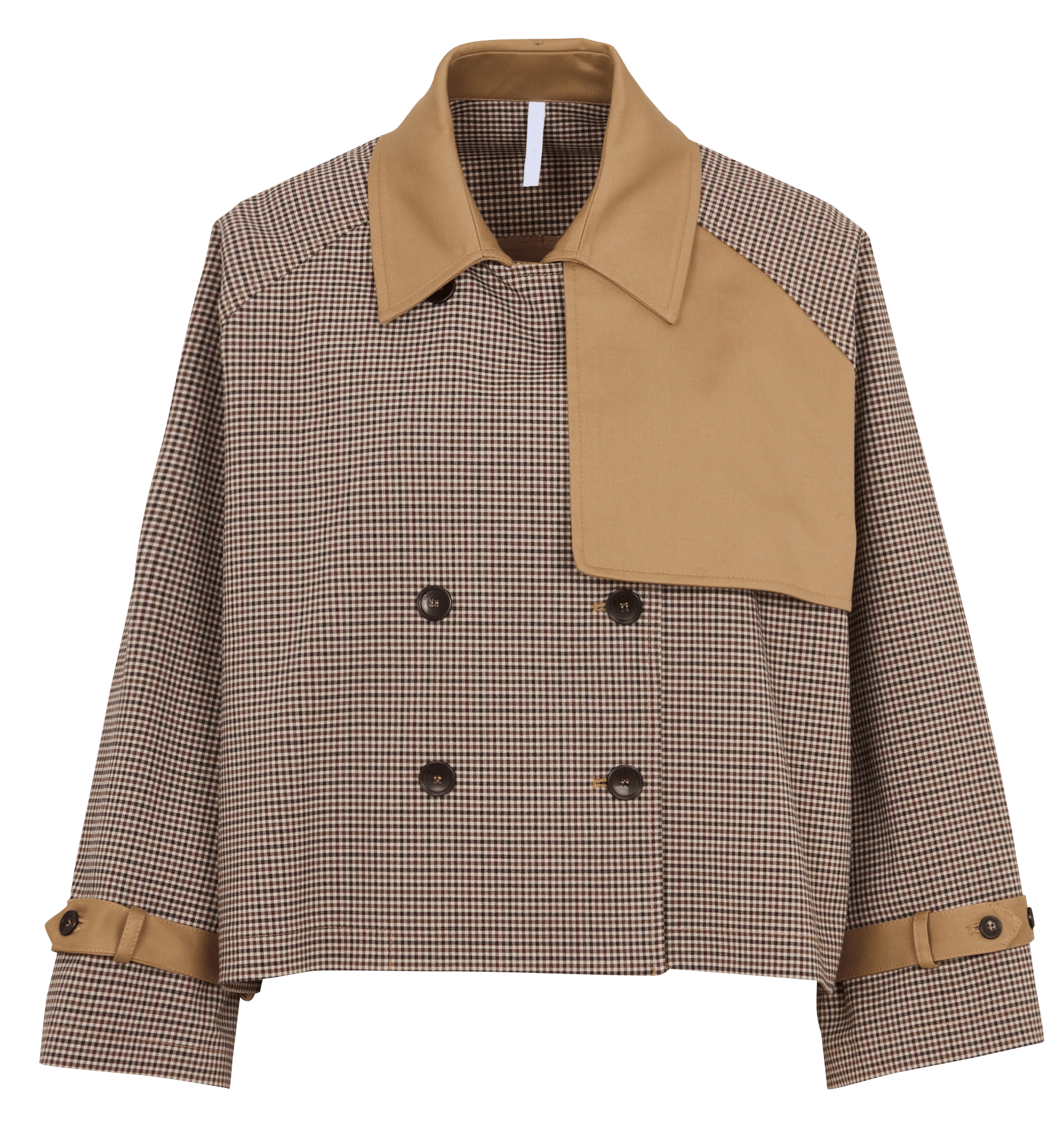 Short plaid trench coat IMPERIAL Beige