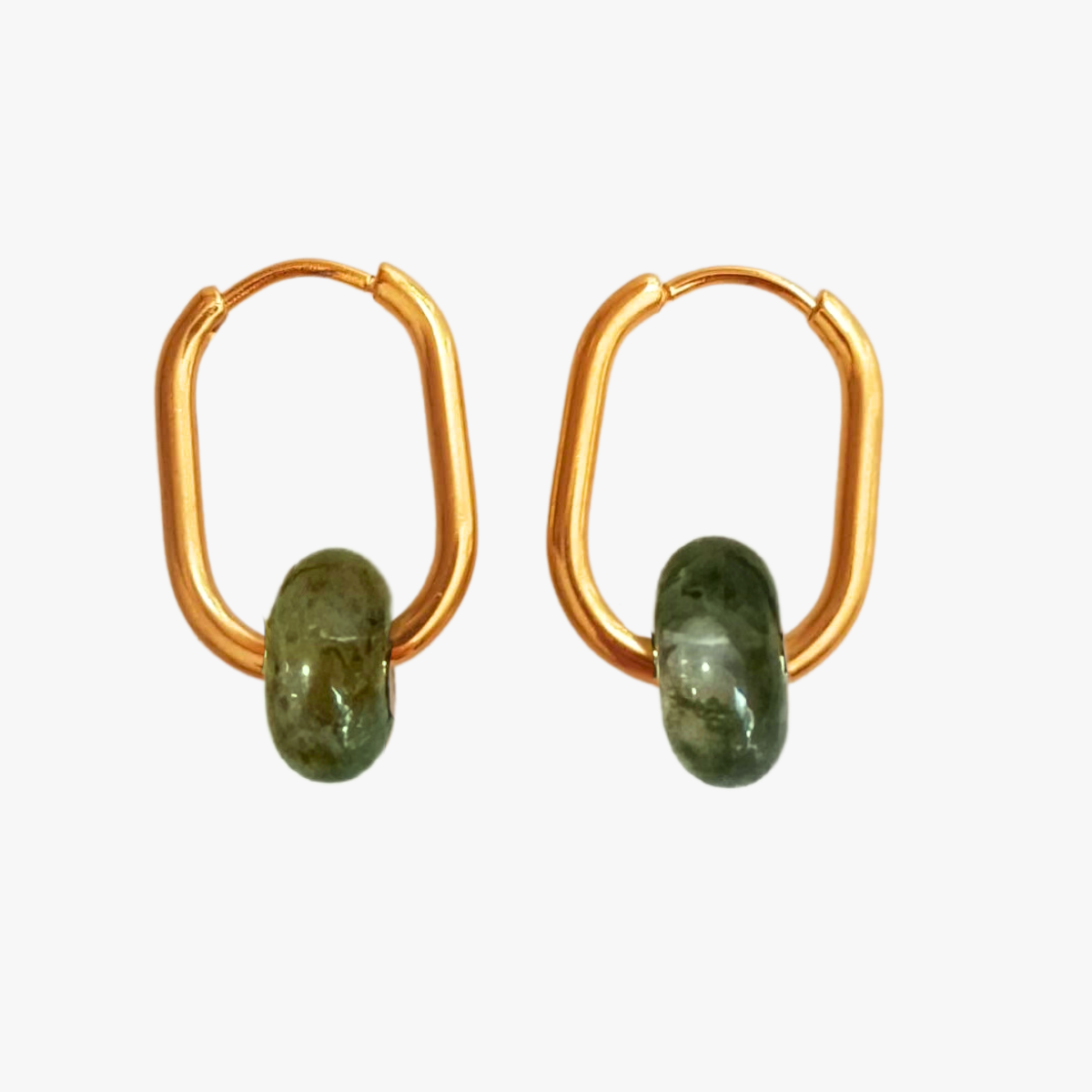 Indian agate earrings GINANDGER Blue