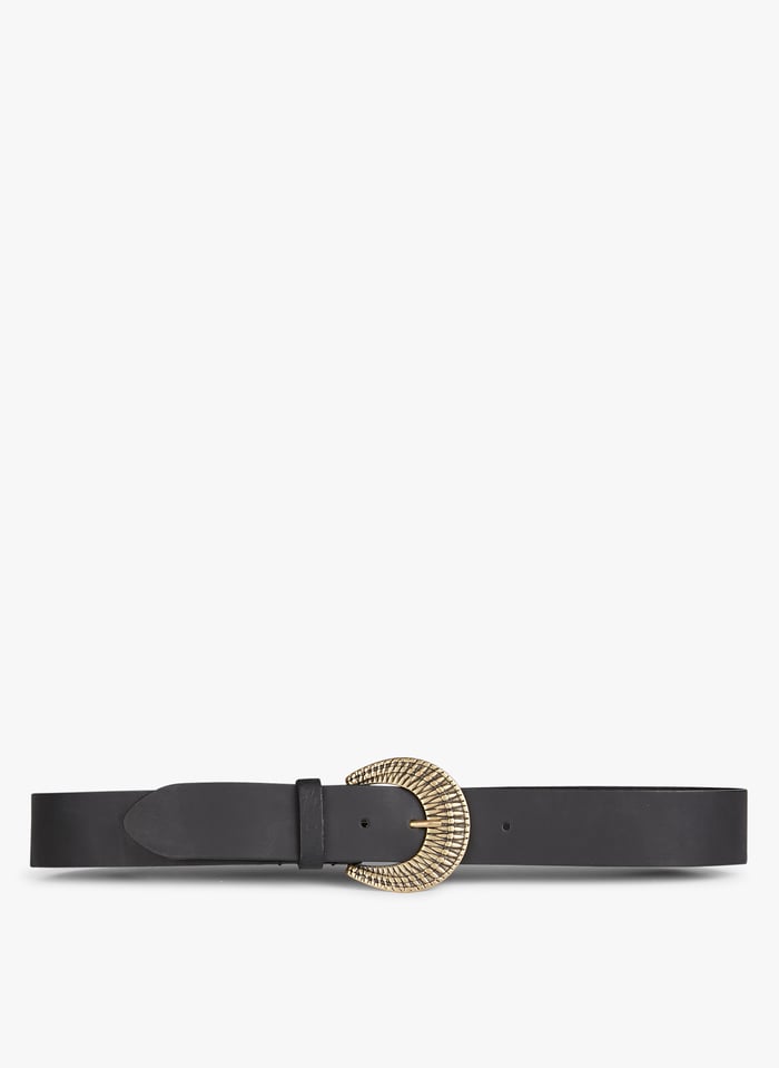 Ceinture En Cuir Eden Noir Maison 123 Femme Place des Tendances