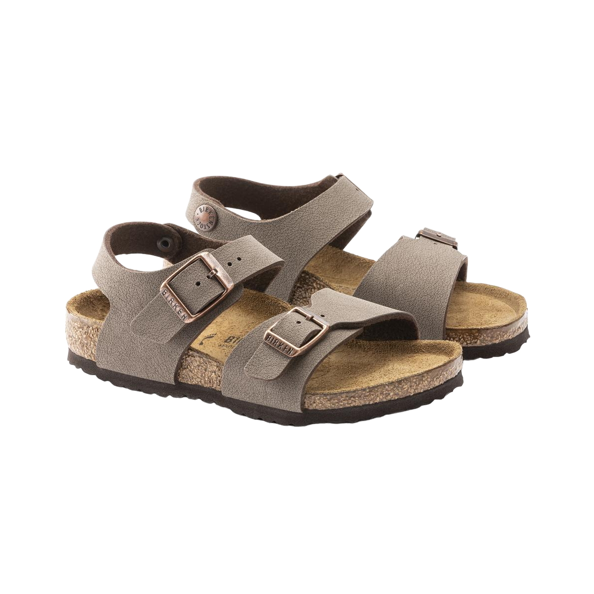 Faux leather sandals BIRKENSTOCK Brown