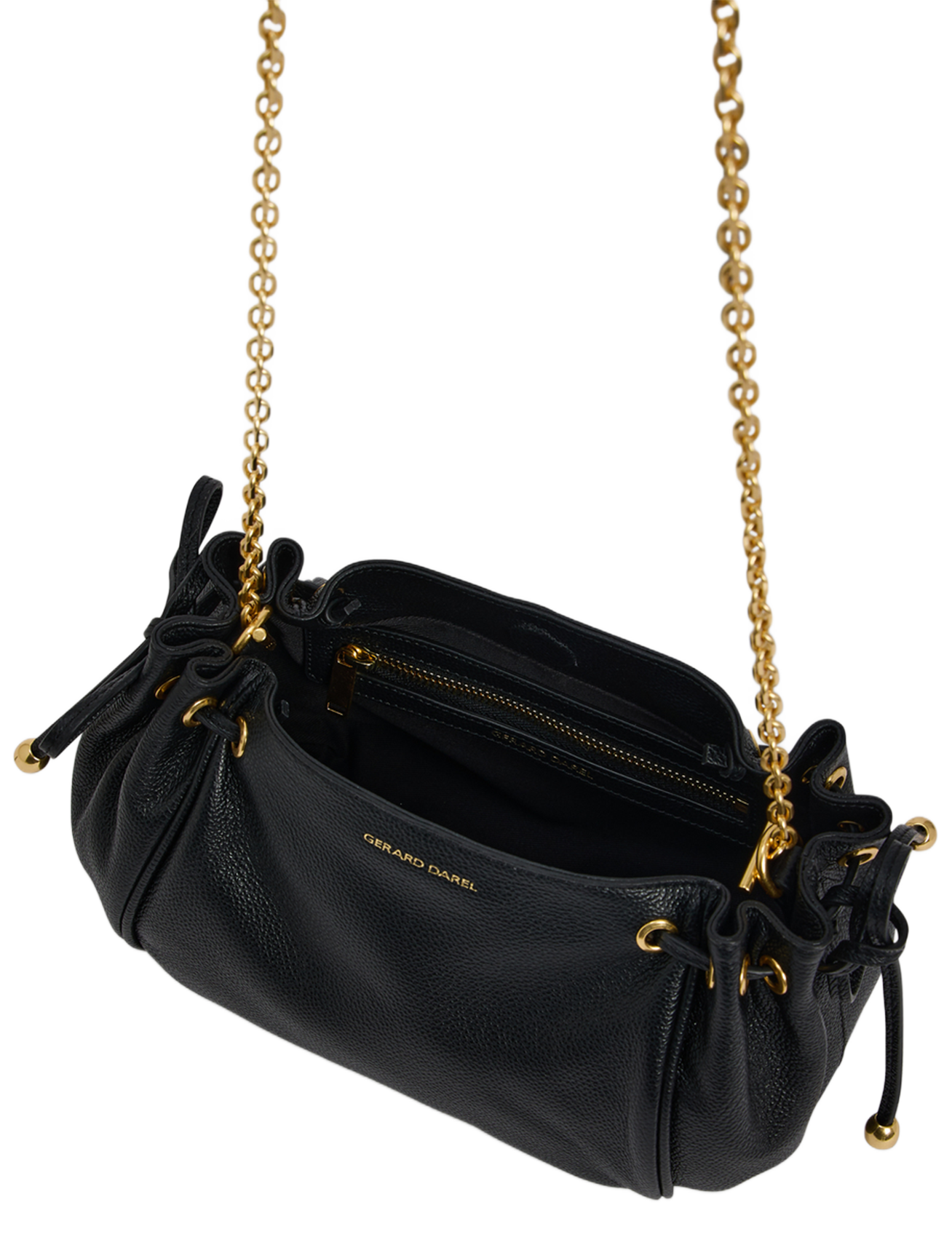 Mini leather shoulder bag GERARD DAREL Black