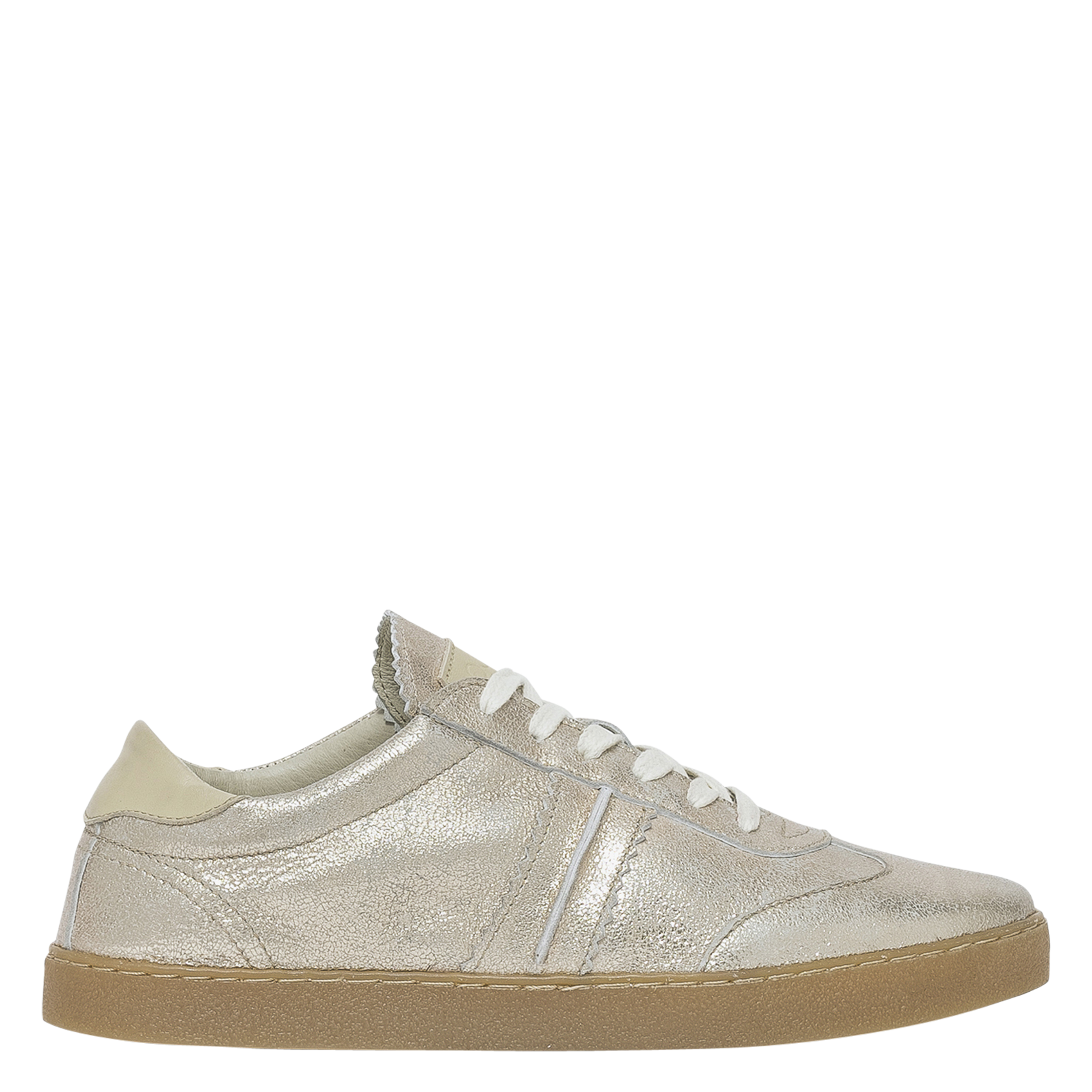 Niedrige Sneaker aus Leder mit Metallic-Effekt BOCAGE Golden