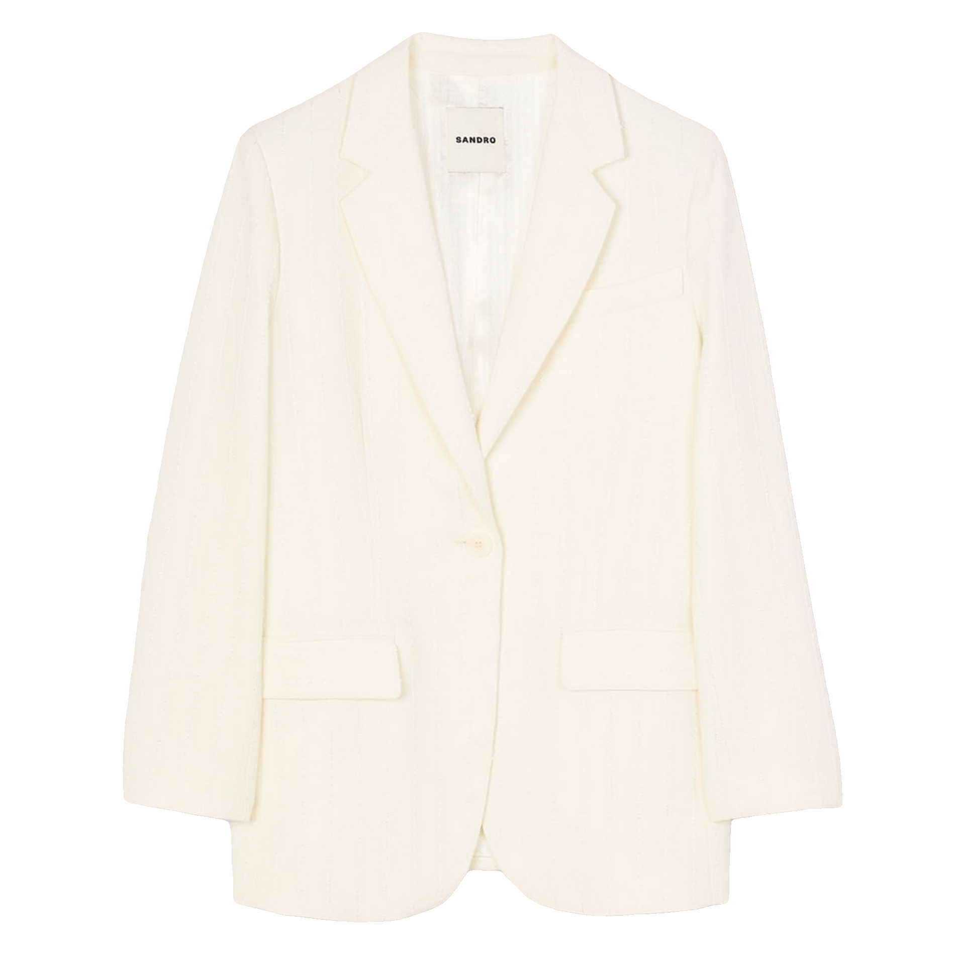 Gestreepte blazer met pailletten SANDRO Wit