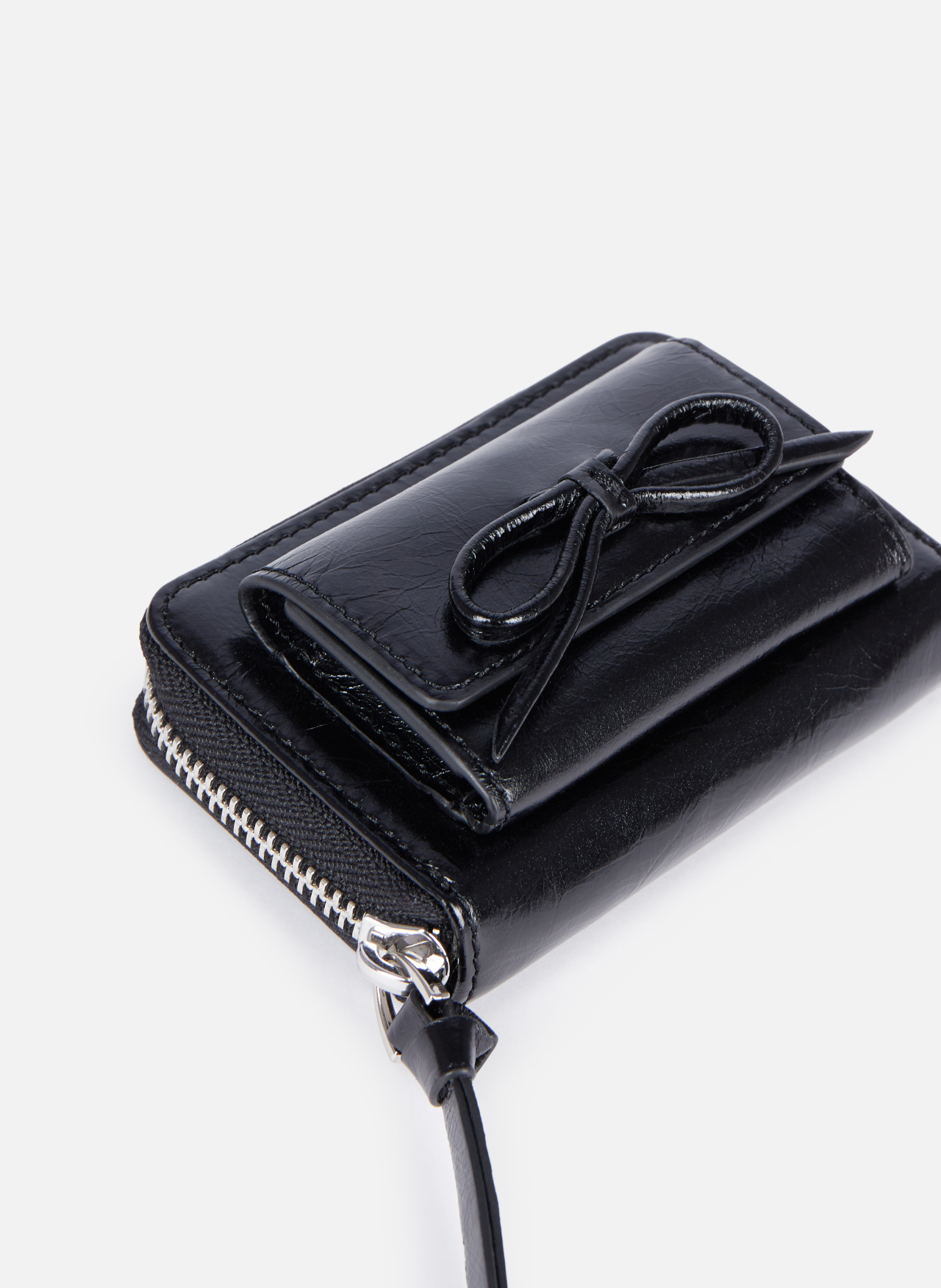Amelia leather coin purse Black