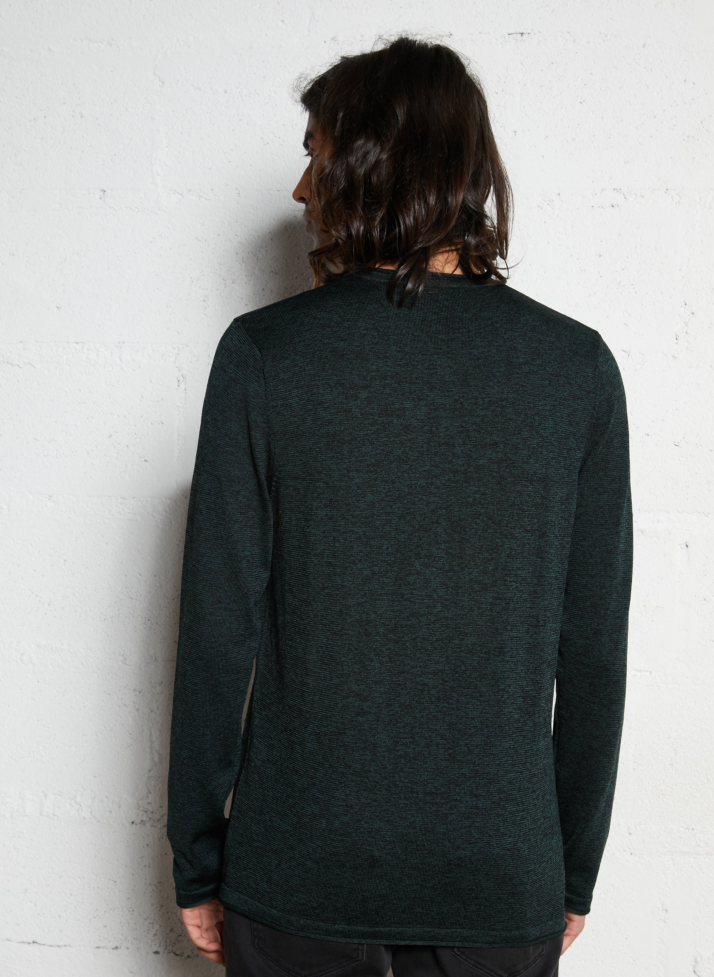 Straight-cut knit sweater IKKS Green