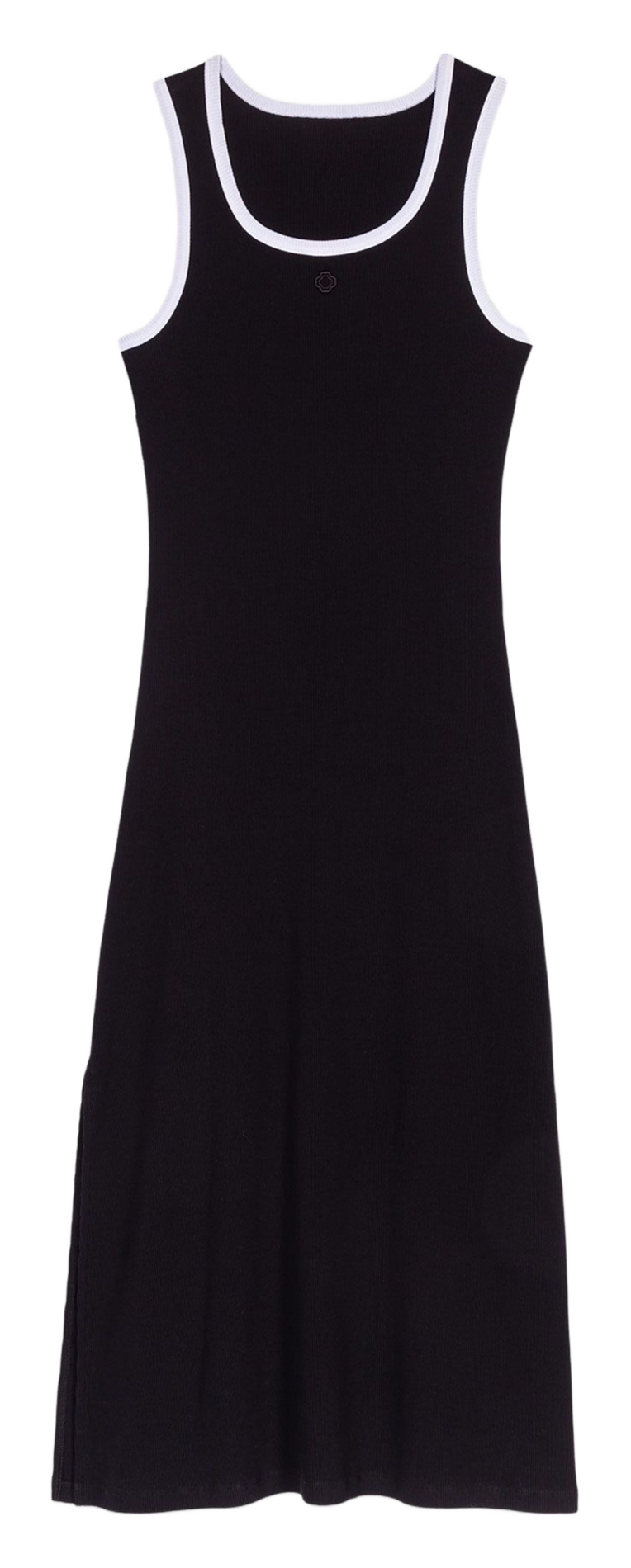 Robe midi sans manches unie MAJE Noir