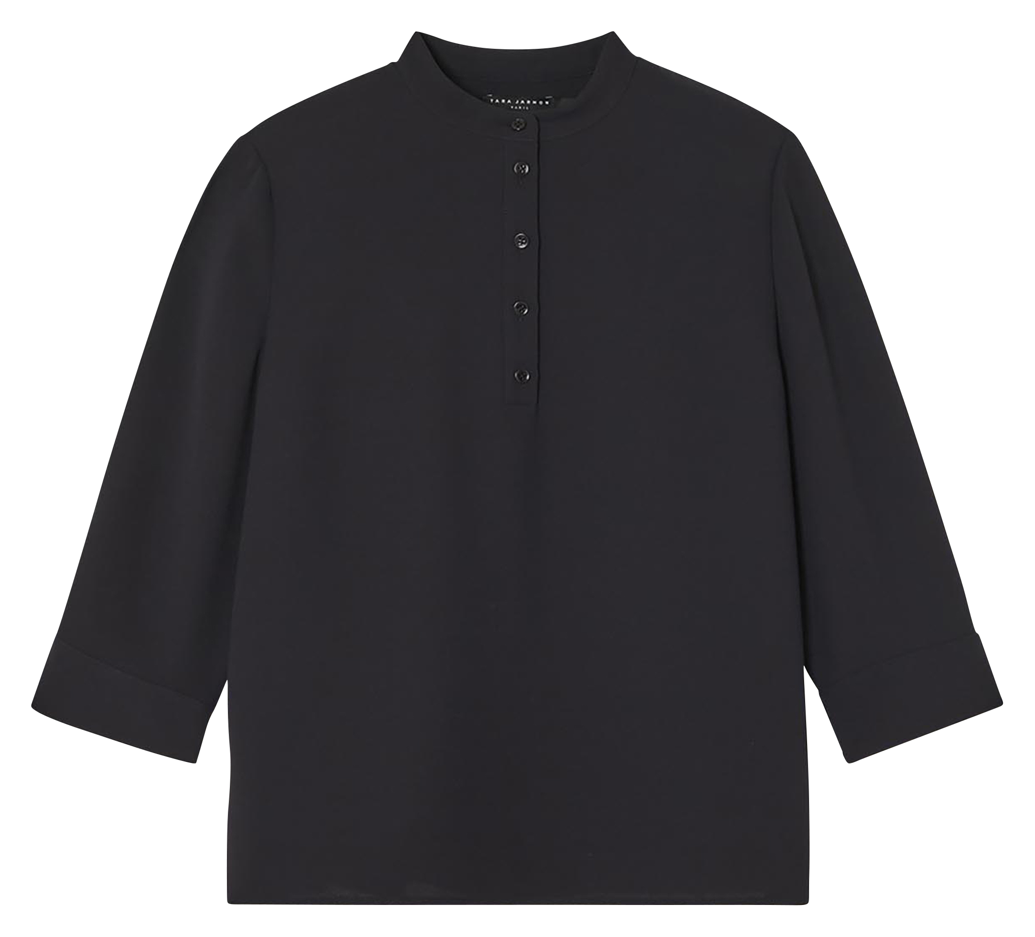 Rundhalsausschnitt-Top in Uni mit 3/4-Ärmeln TARA JARMON