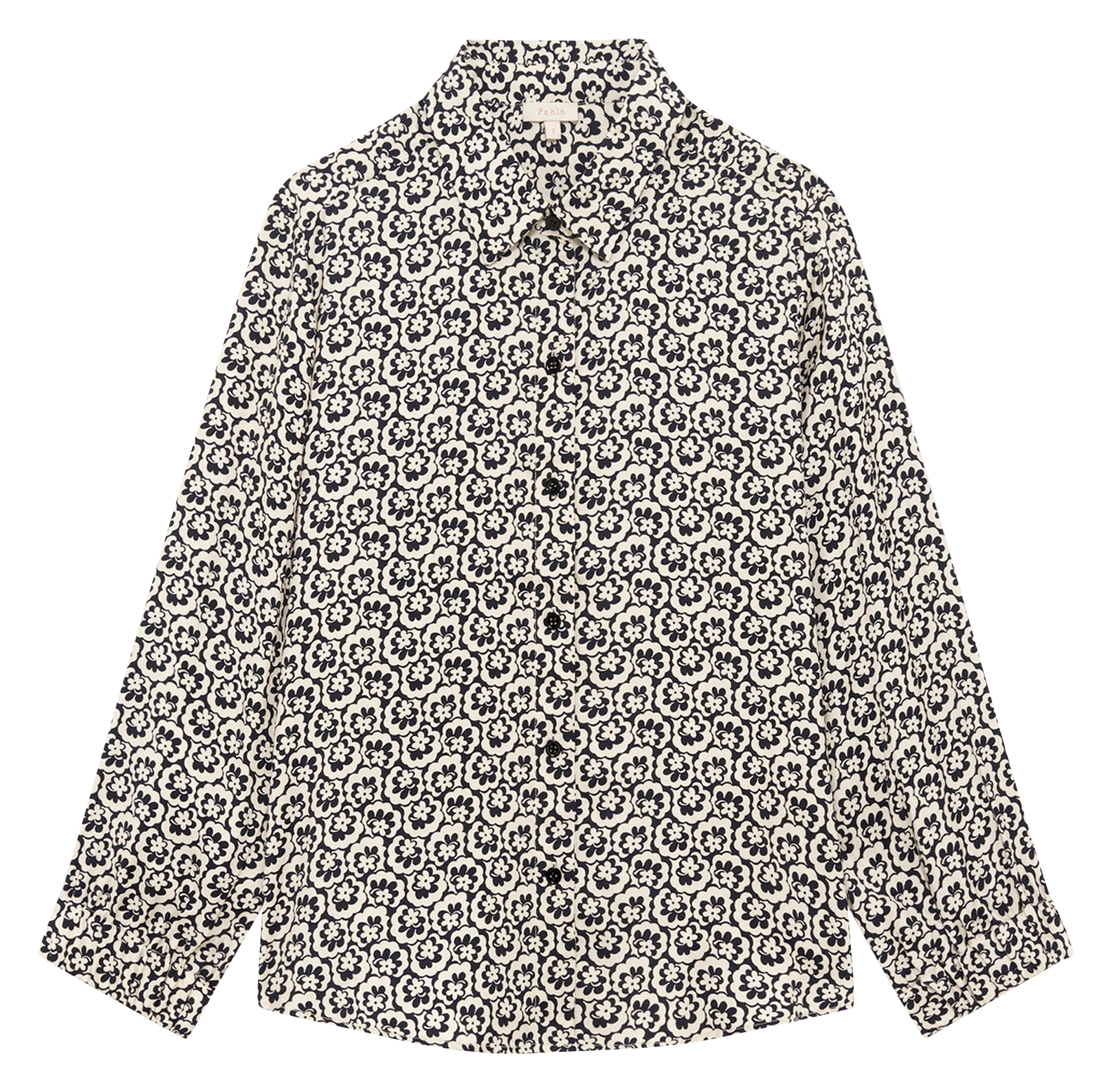 Straight printed shirt with classic collar PABLO Beige