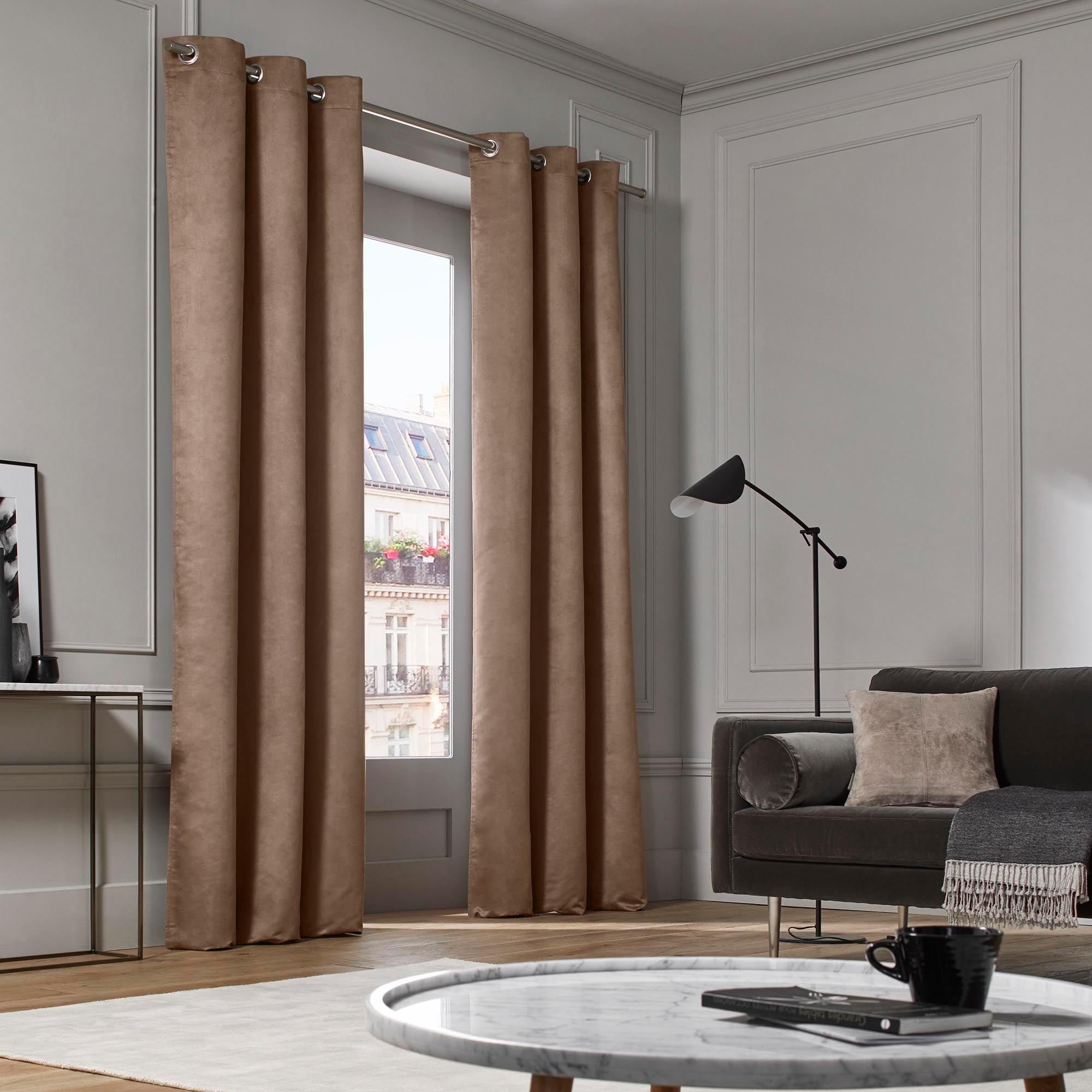 Curtain with eyelets MADURA Brown