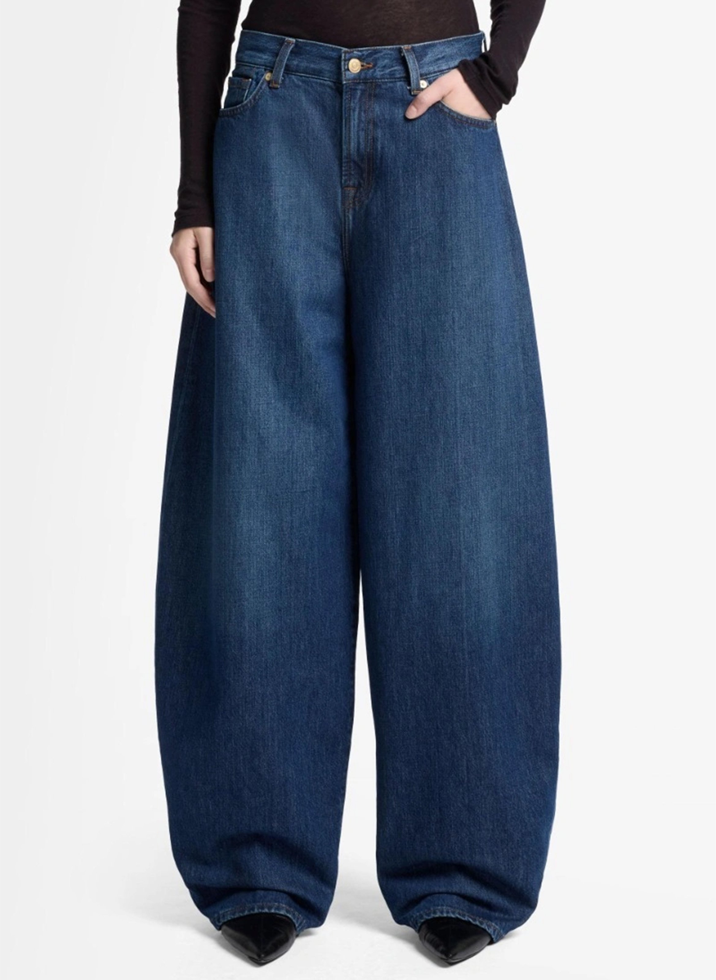 Jean balloon 7 FOR ALL MANKIND Zwart