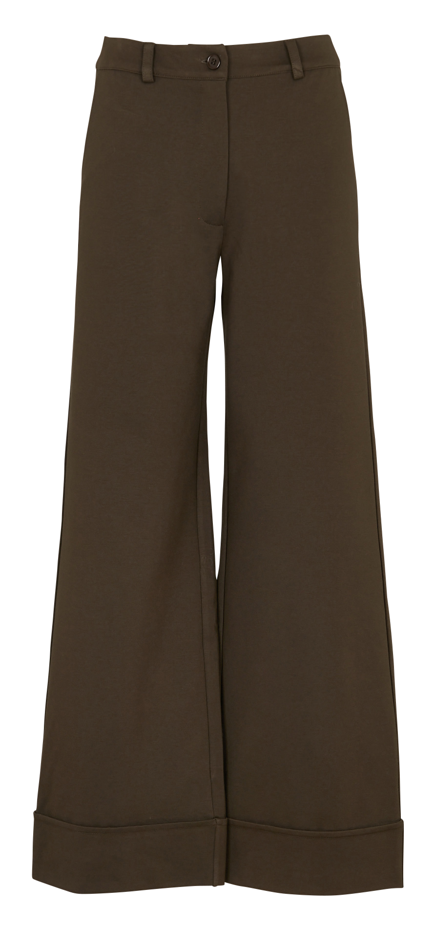 Wide Leg High Waist Stretch Pants LA FEE MARABOUTEE Braun