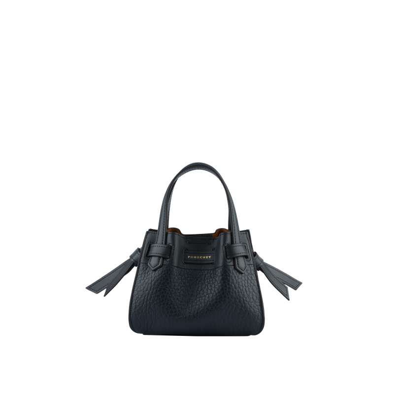 Handbag - cowhide leather POURCHET Blue