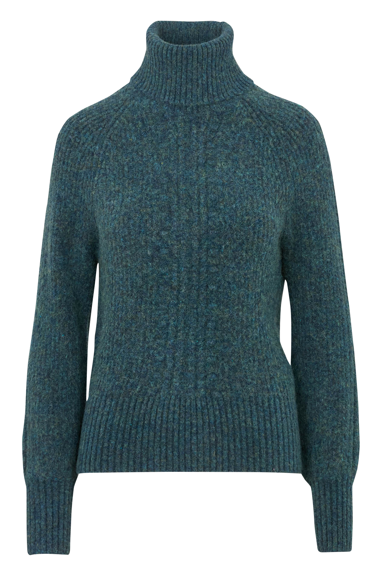 Gerade geschnittener Rollkragenpullover aus Wollmix ANTIK BATIK Blau
