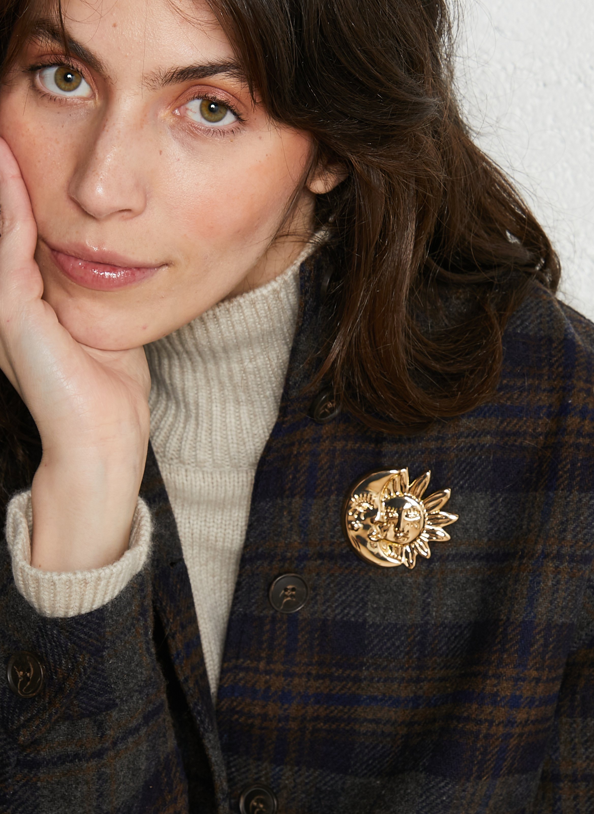 Broche en laiton DES PETITS HAUTS Doré