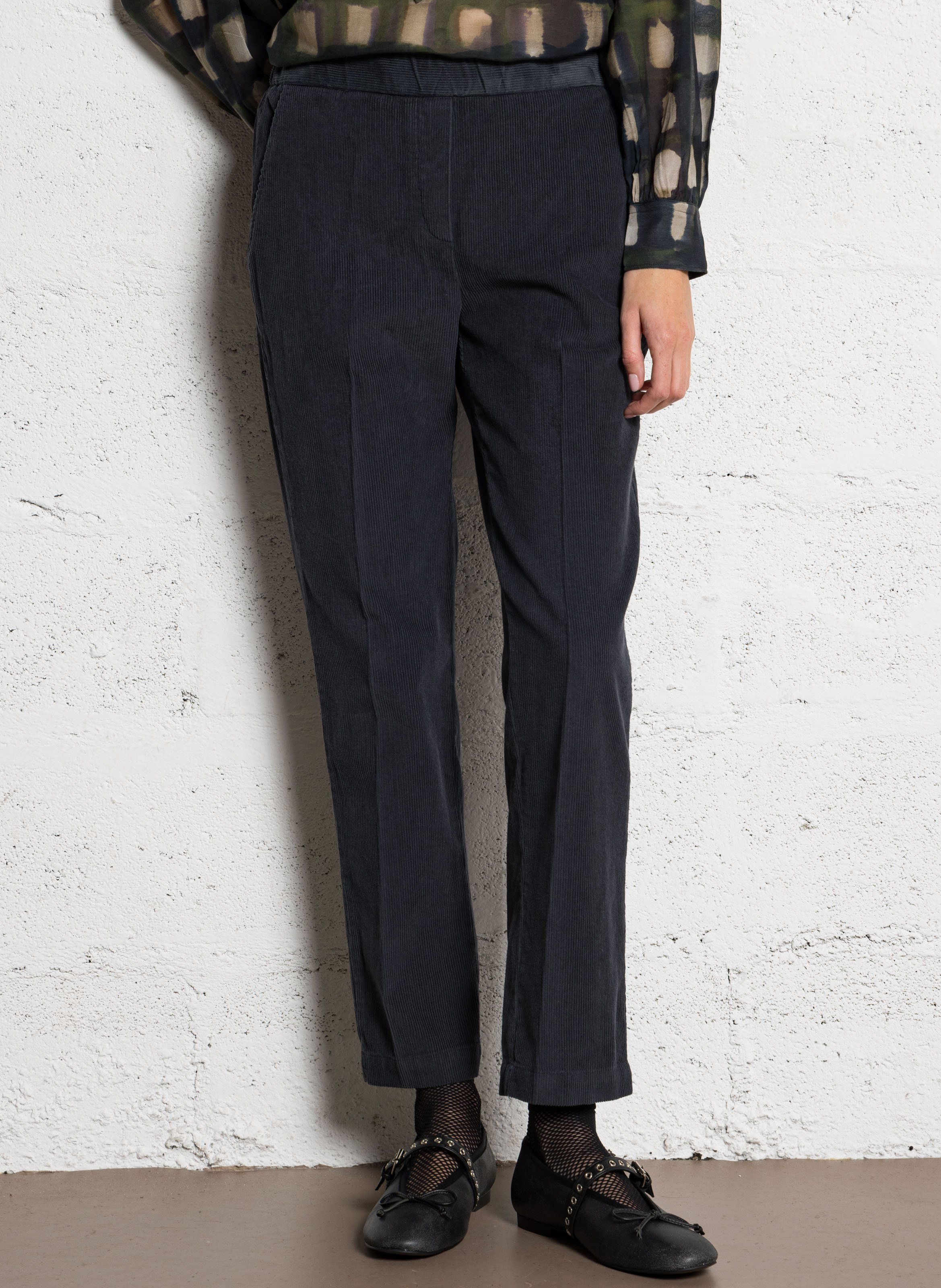 Pantalon droit en coton DIEGA Bleu