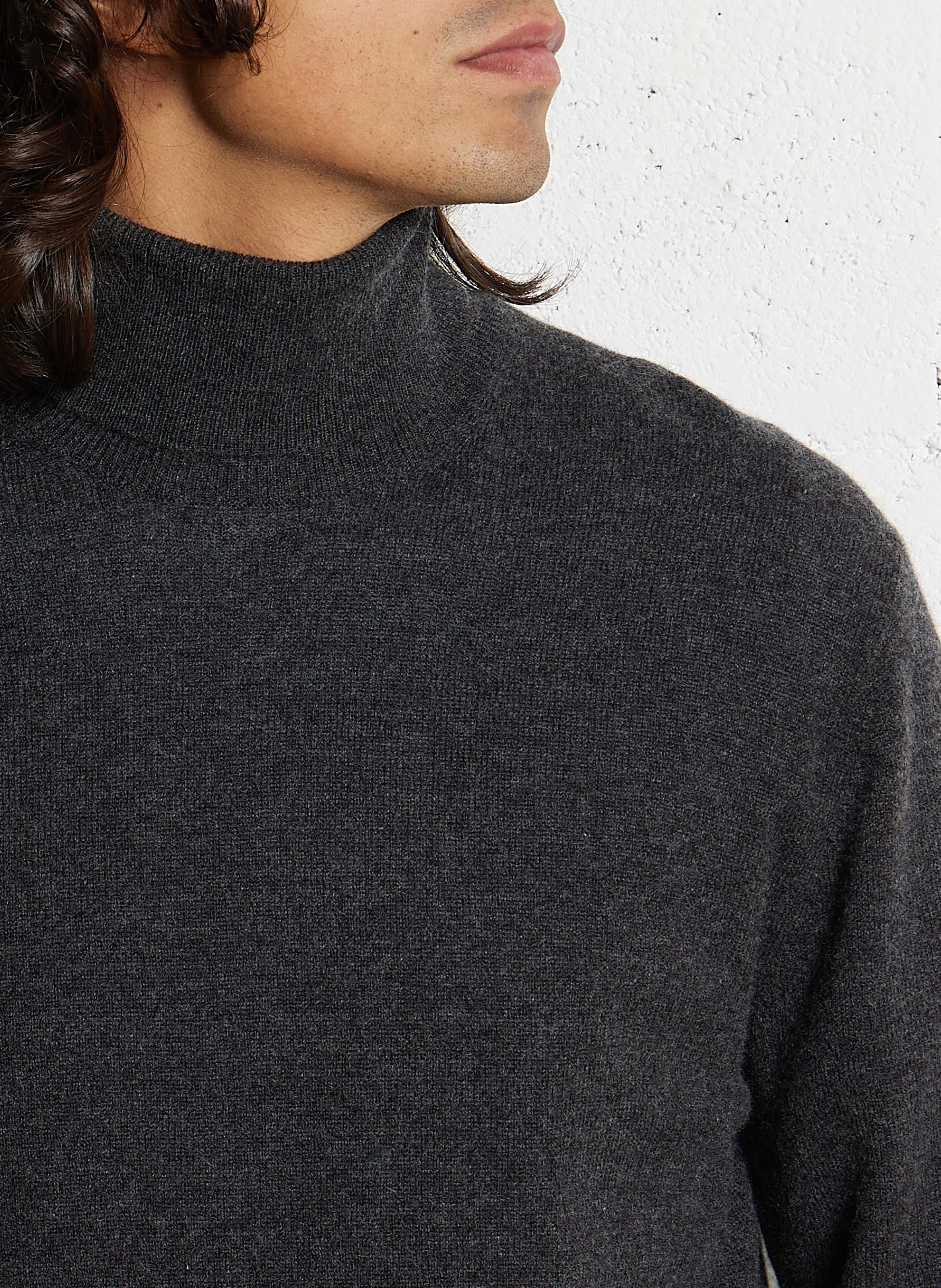 Cashmere straight-cut turtleneck sweater AU PRINTEMPS PARIS Grey