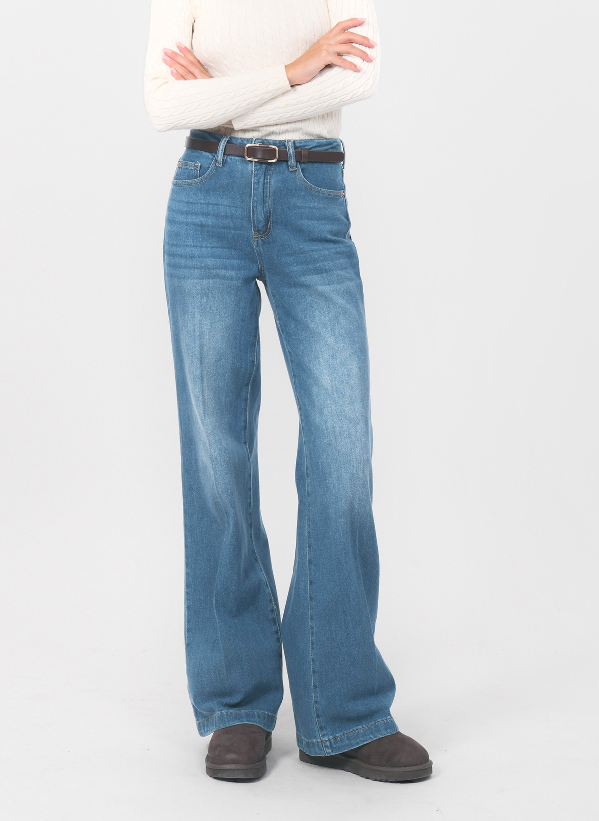 Cotton-blend straight jeans KOOKAI