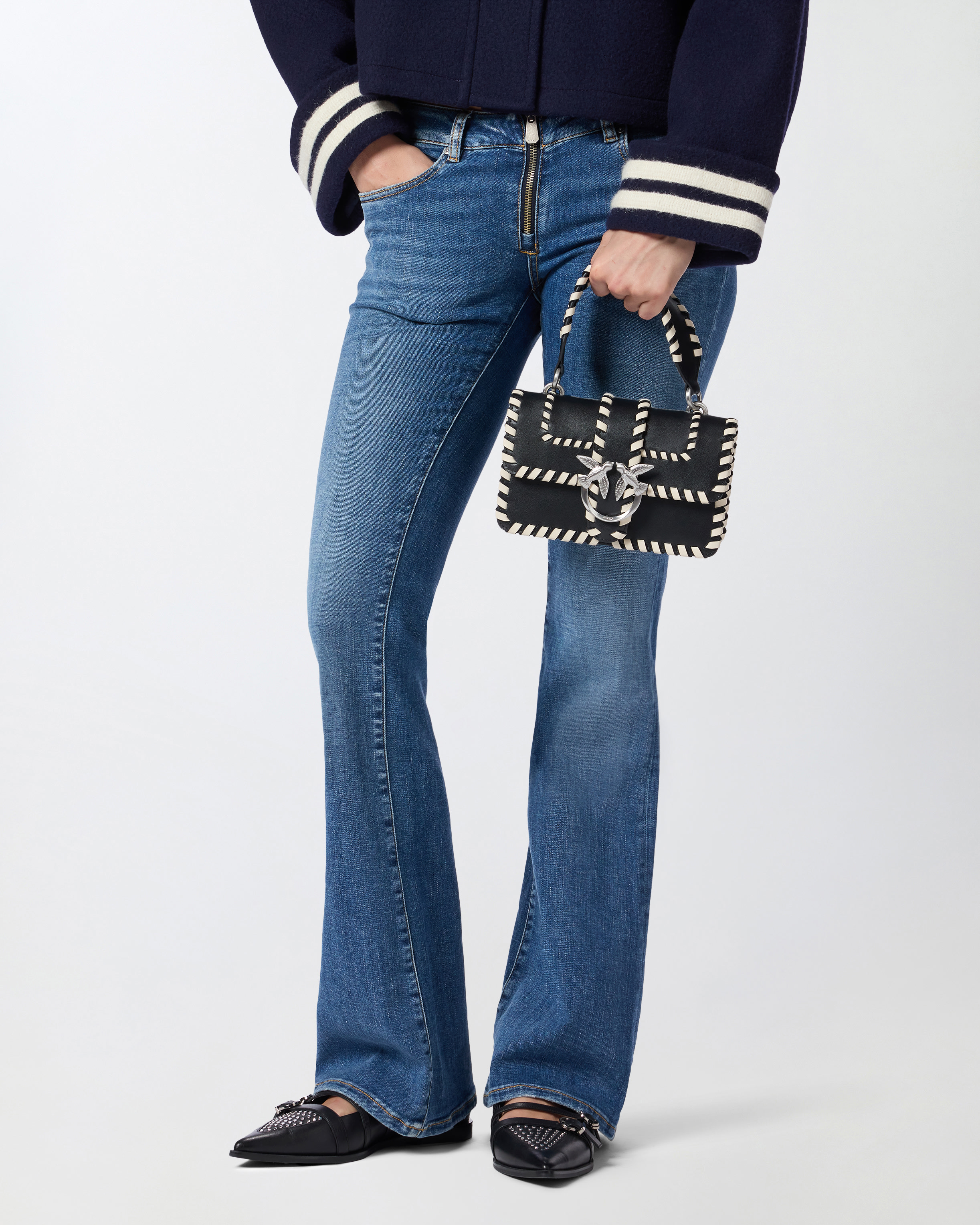 Small leather mini love bag PINKO Black