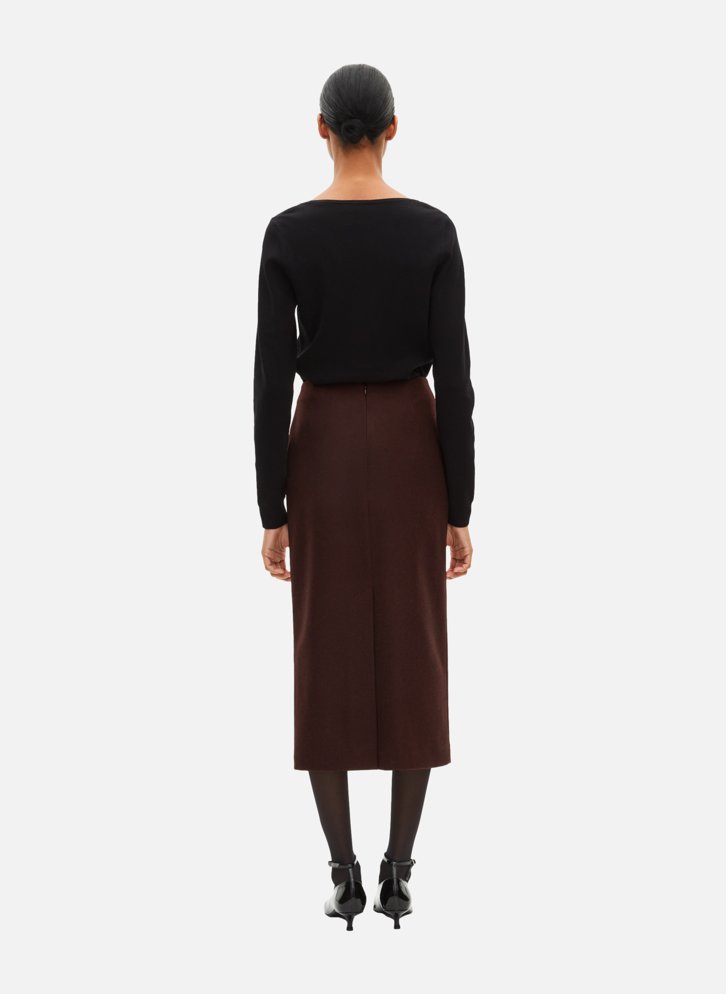 Pencil skirt THE KOOPLES Brown