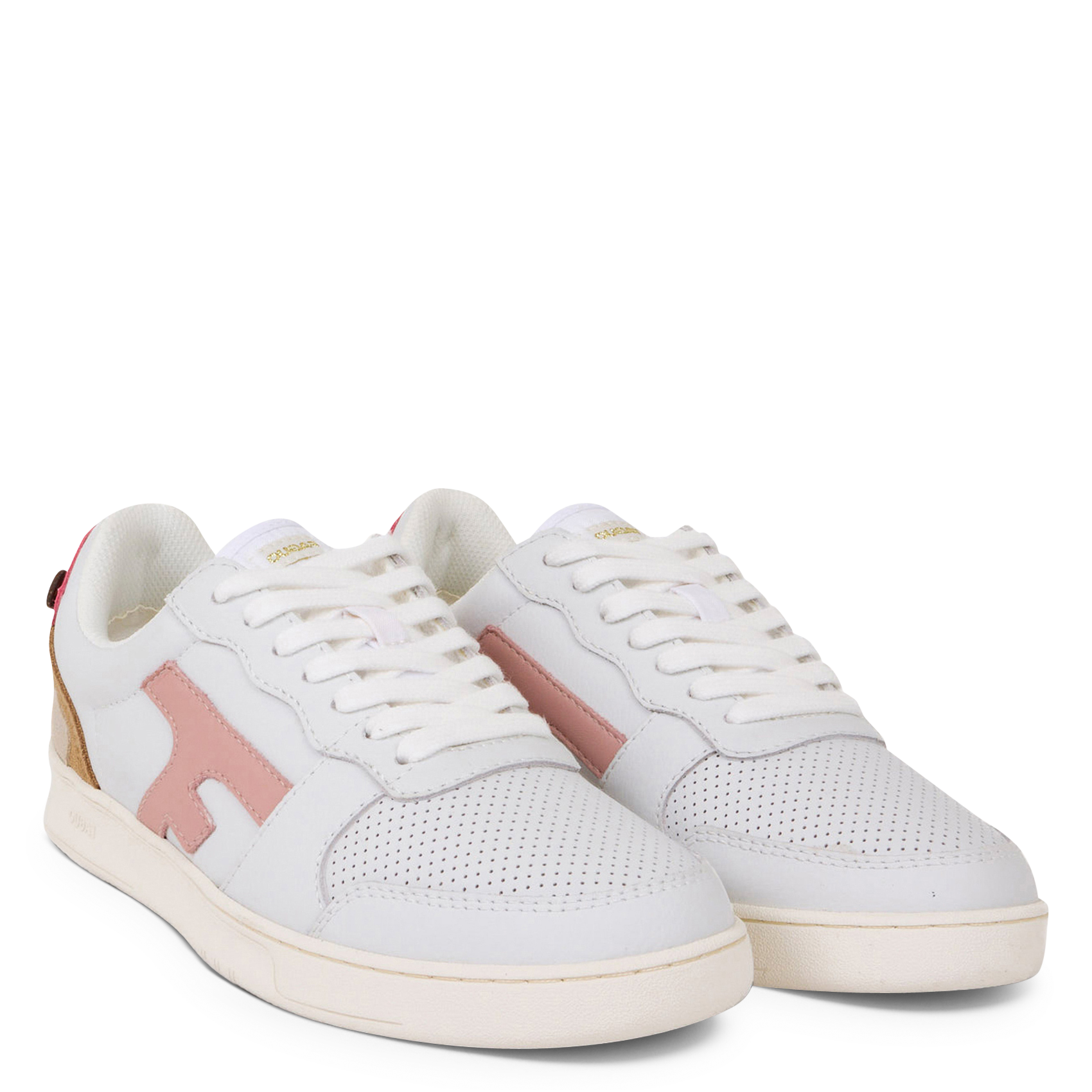 Niedrige Sneaker aus Leder-Mix FAGUO Weiss