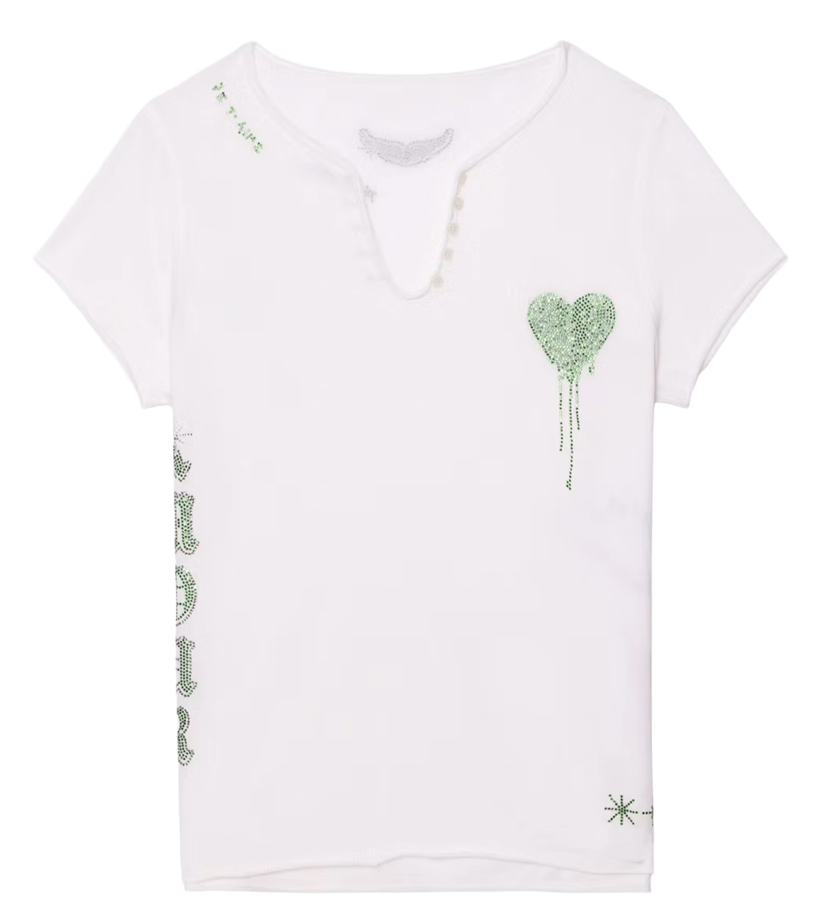 Cotton Henley collar T-shirt ZADIG&VOLTAIRE White