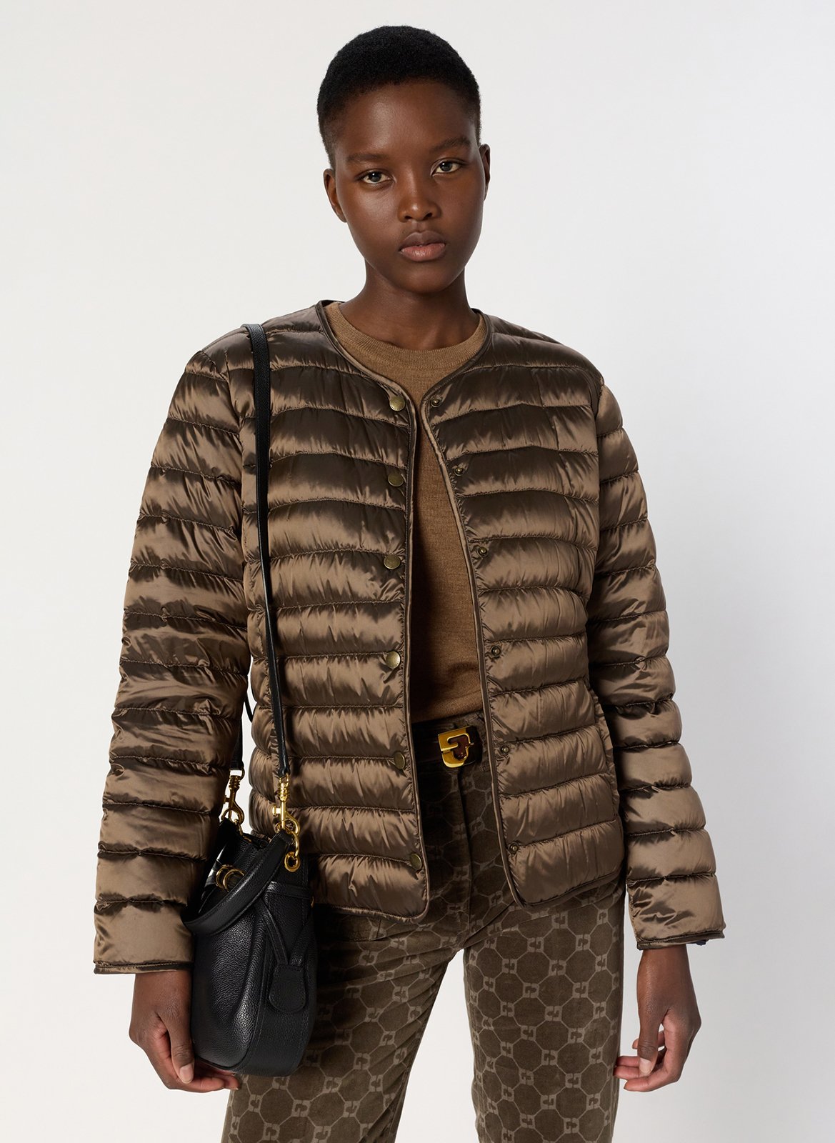 Blouson droit matelassé GERARD DAREL Marron