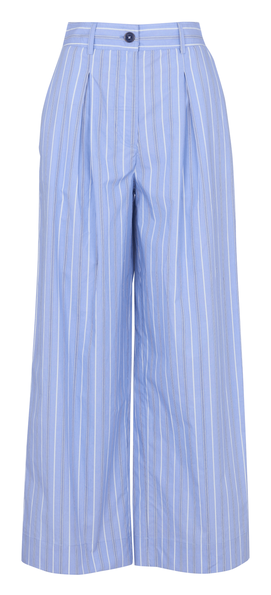 Rechte broek van gestreept katoen LOUISE MISHA Blauw