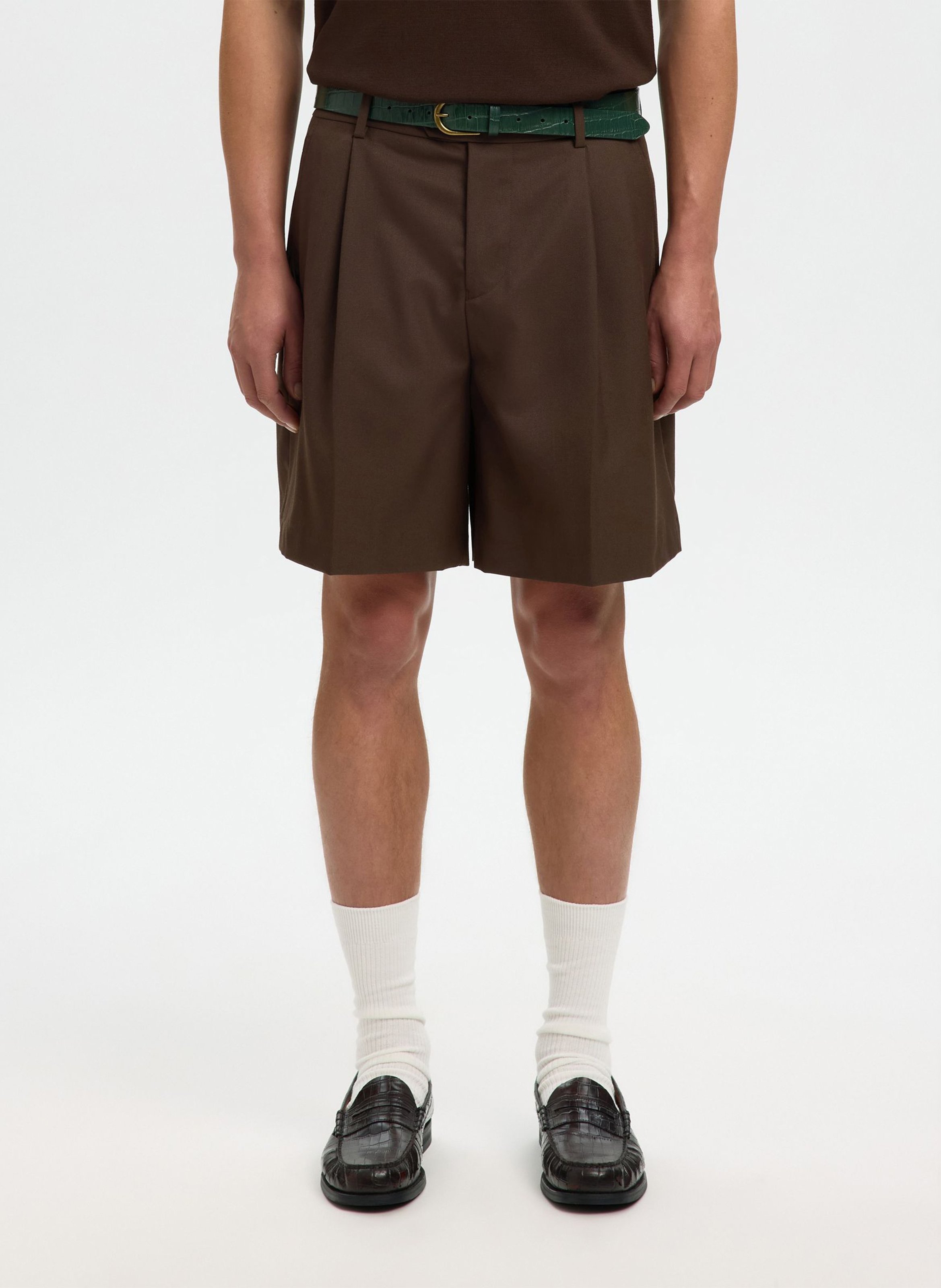 Gerade geschnittene Shorts mit Bundfalten SELECTED