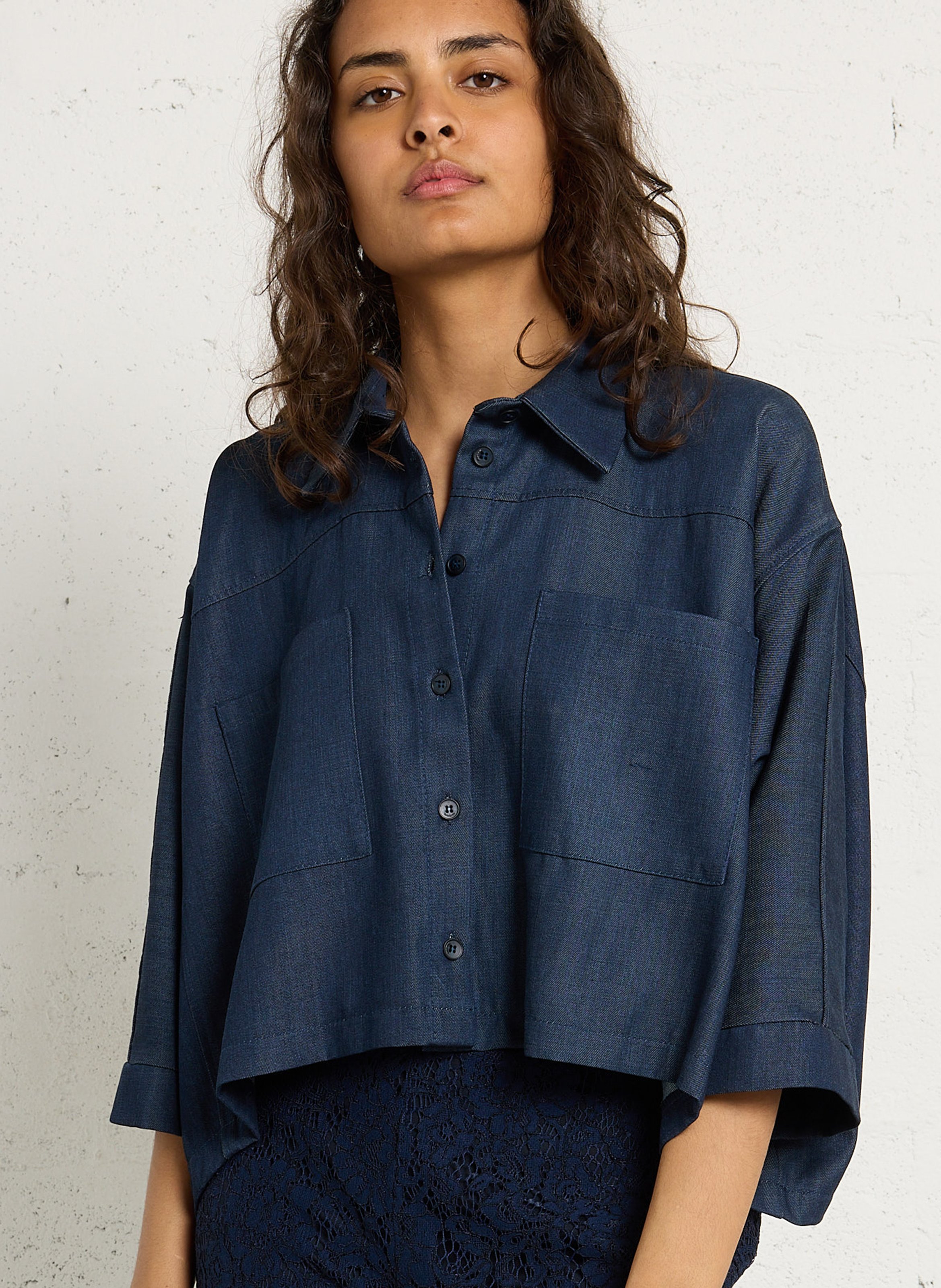 Chemise oversize col classique  IMPERIAL Bleu