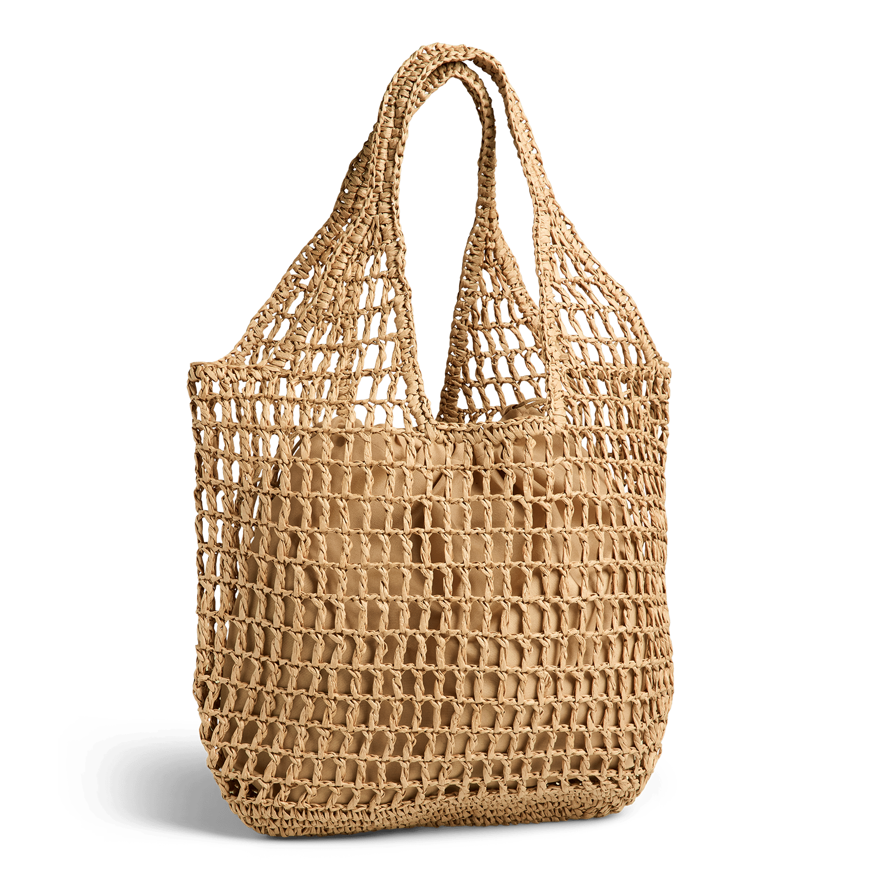 Rieten shopper PIECES Groen