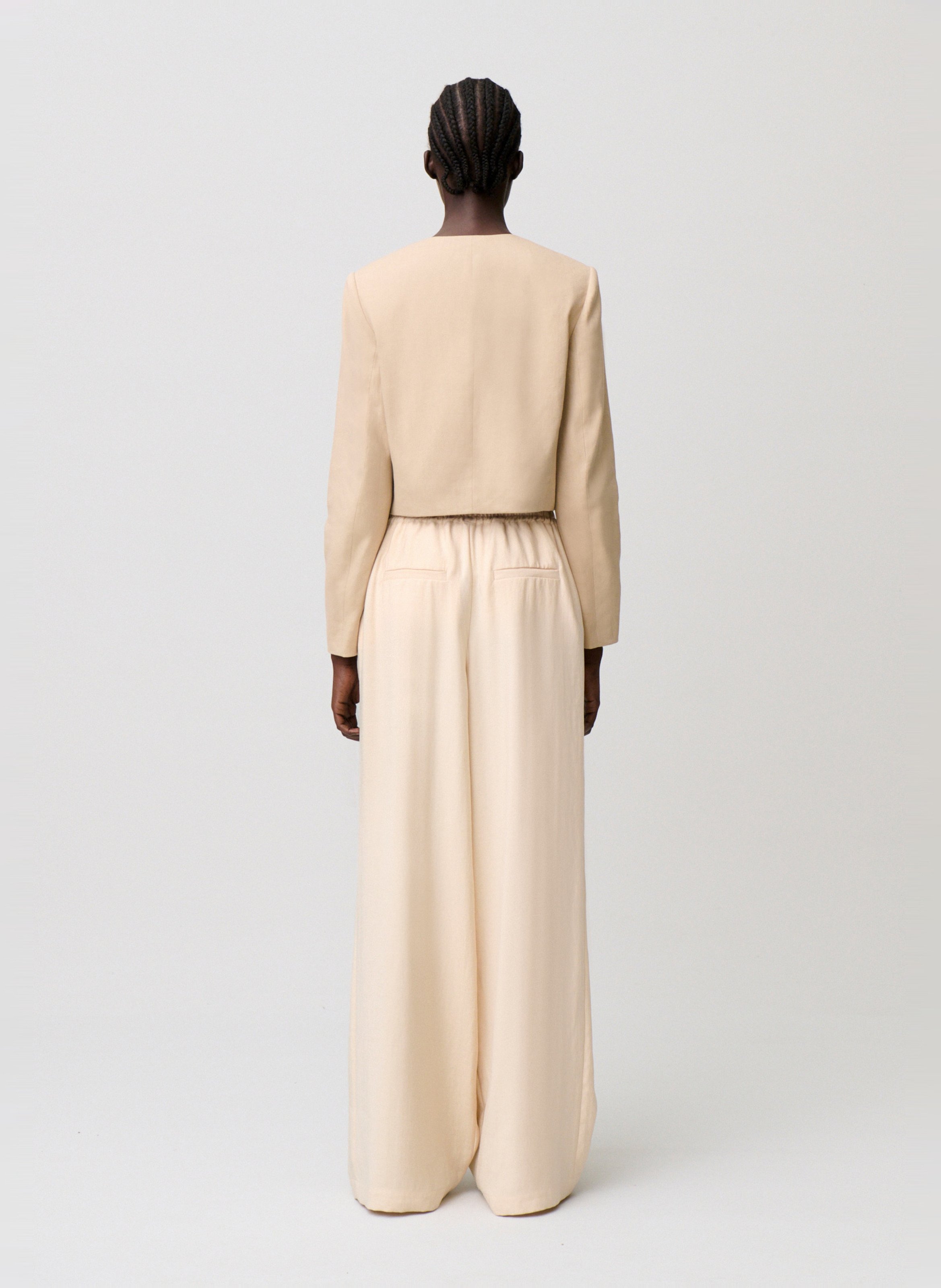 Pantalón ancho CLAUDIE PIERLOT Beige