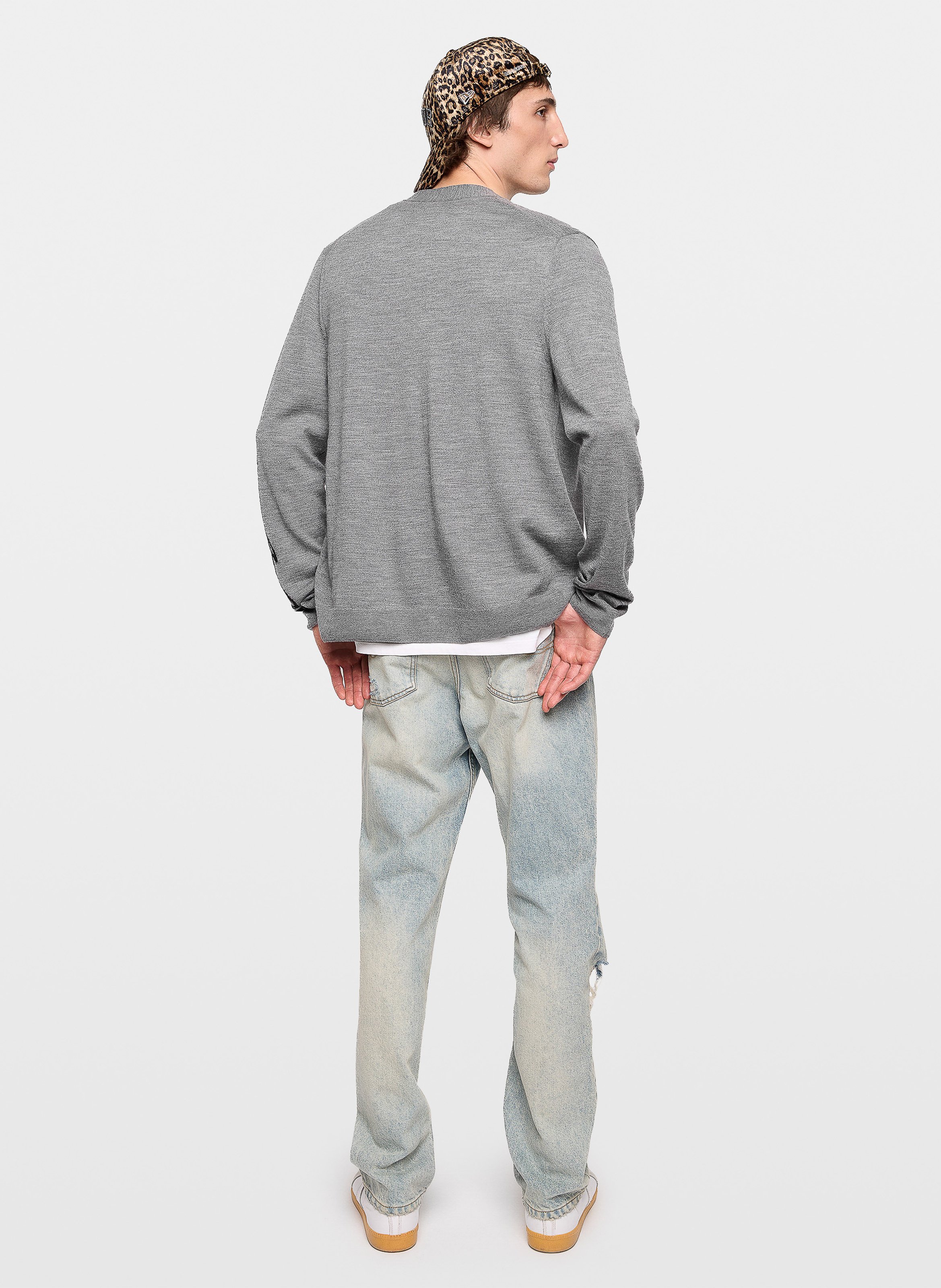 Jacquard wool merino V-neck straight vest ZADIG&VOLTAIRE Grey