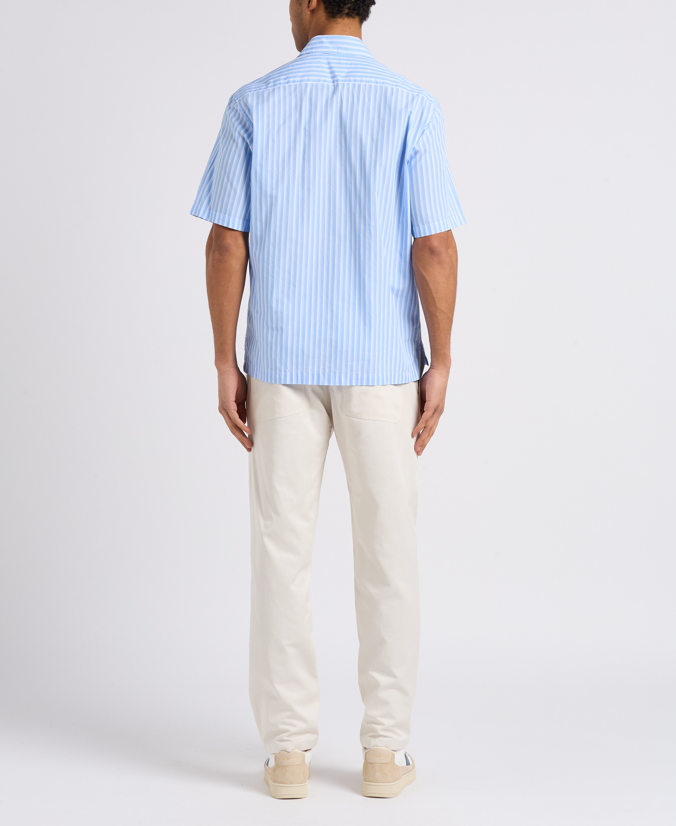 Straight-leg organic cotton-blend pants SAMSOE SAMSOE White