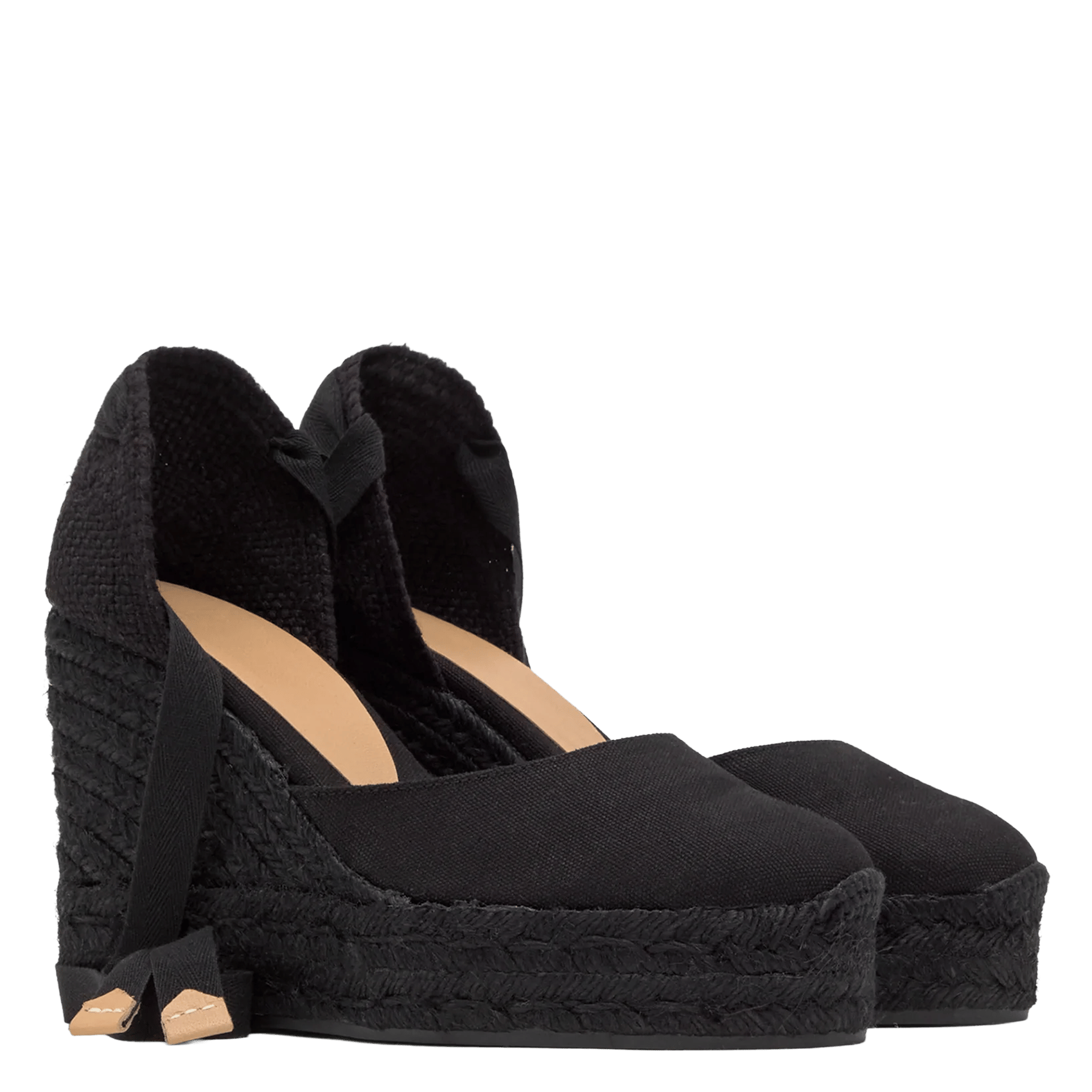 Espadrilles compensées unies CASTANER Noir